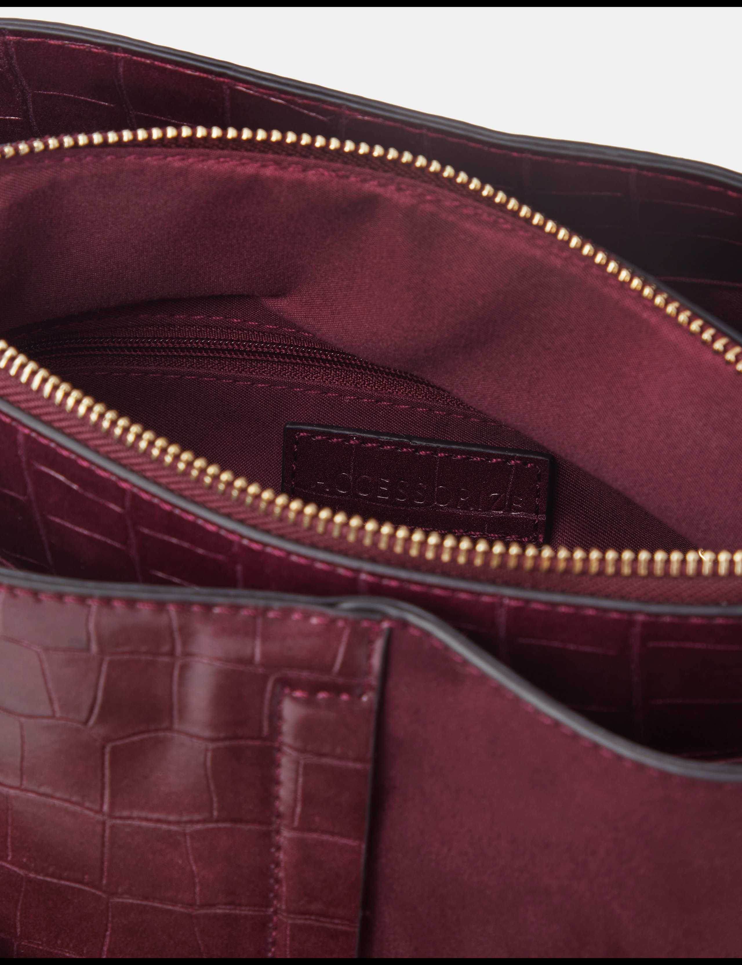 Croc Effect Cross Body Bag 2 of 3