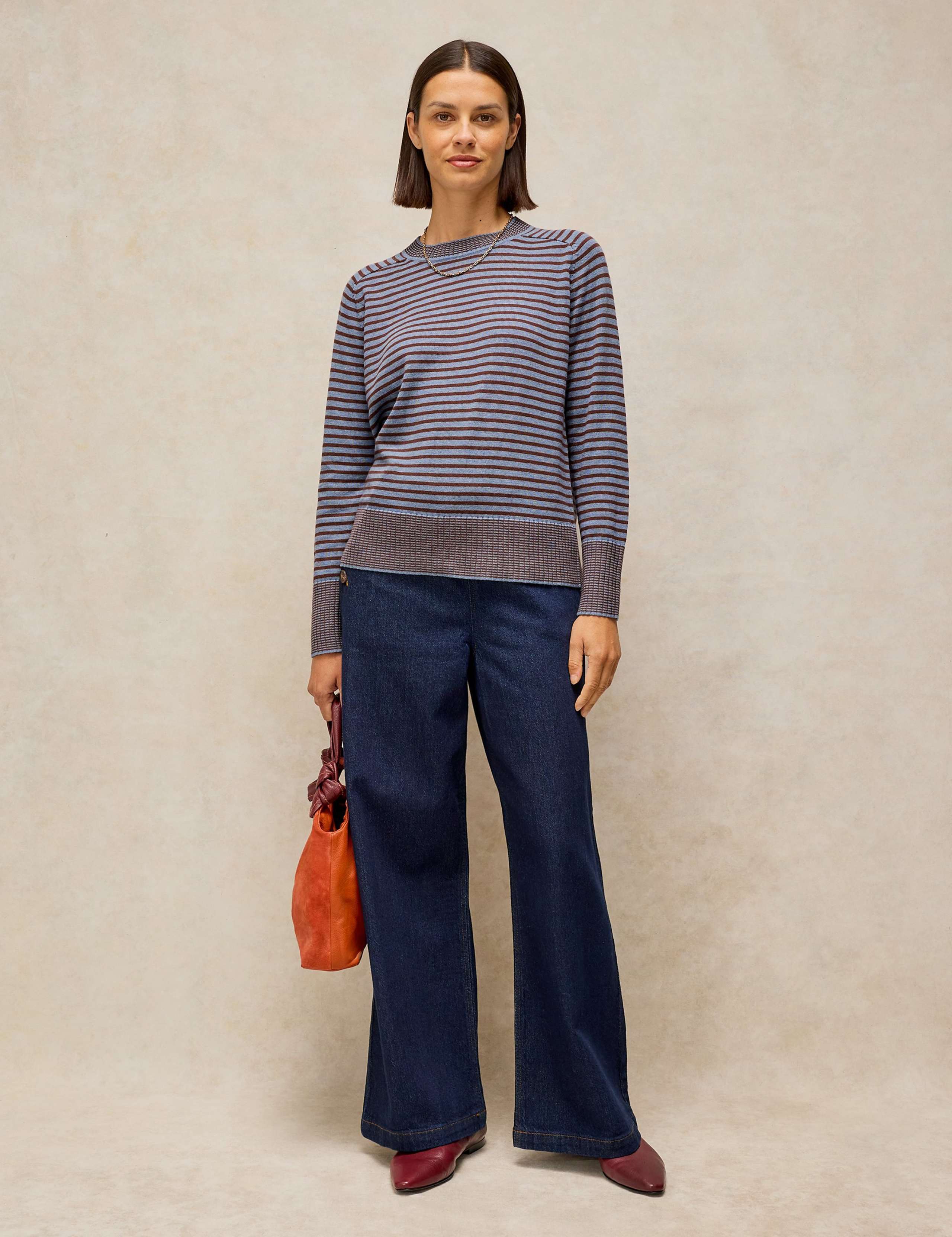 Cotton Rich Striped Crew Neck Jumper 4 of 6