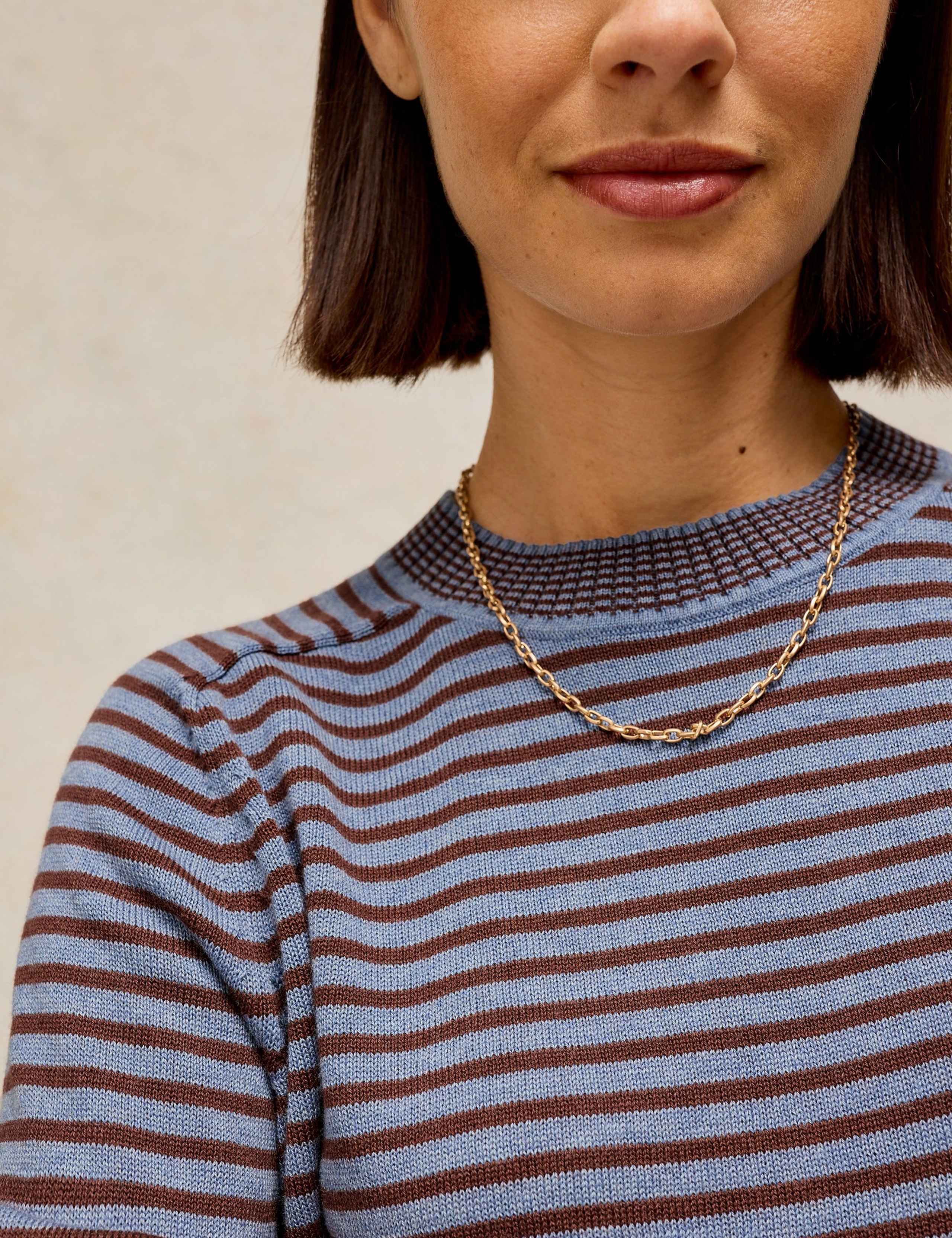 Cotton Rich Striped Crew Neck Jumper 5 of 6
