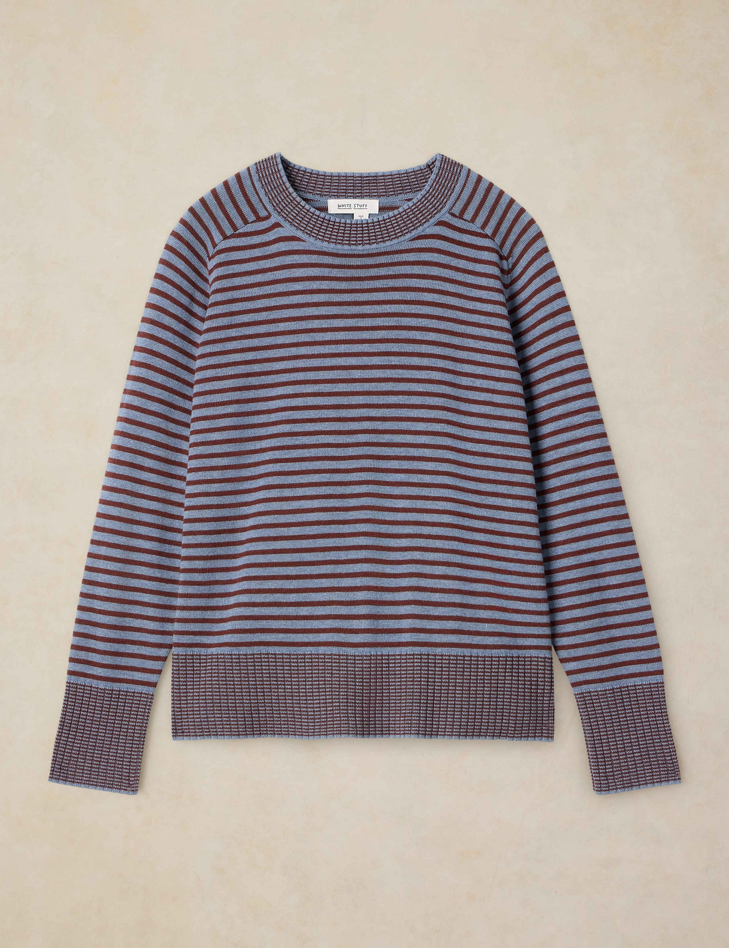 Cotton Rich Striped Crew Neck Jumper 2 of 6
