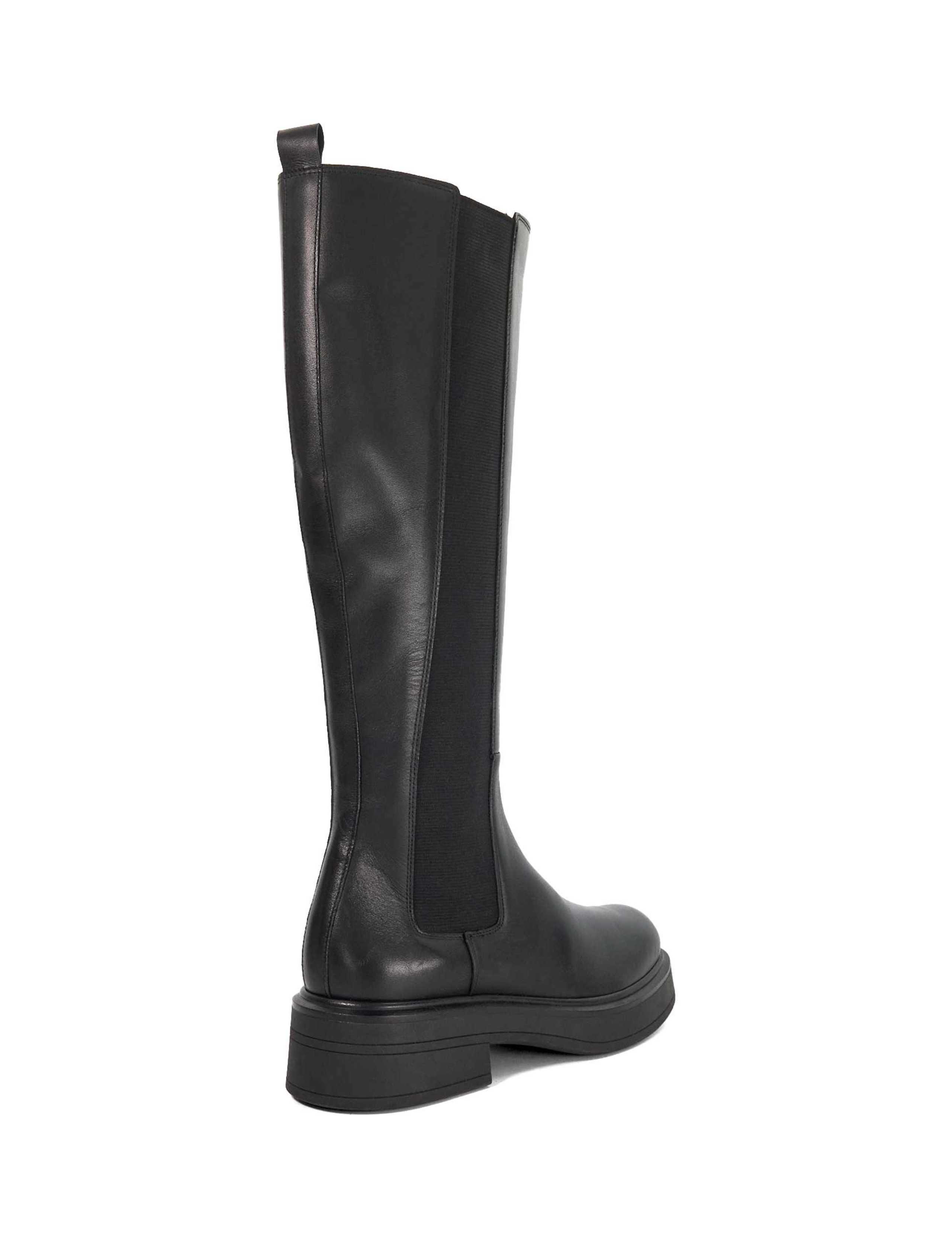 Leather Chelsea Chunky Knee High Boots 2 of 5