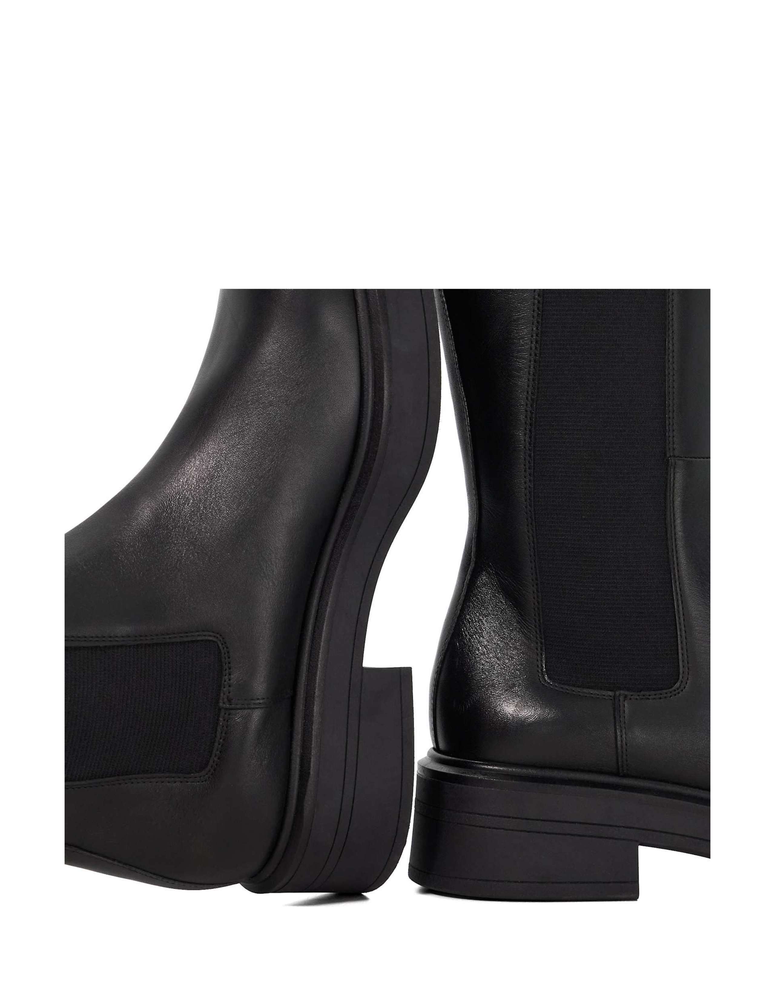 Leather Chelsea Chunky Knee High Boots 5 of 5