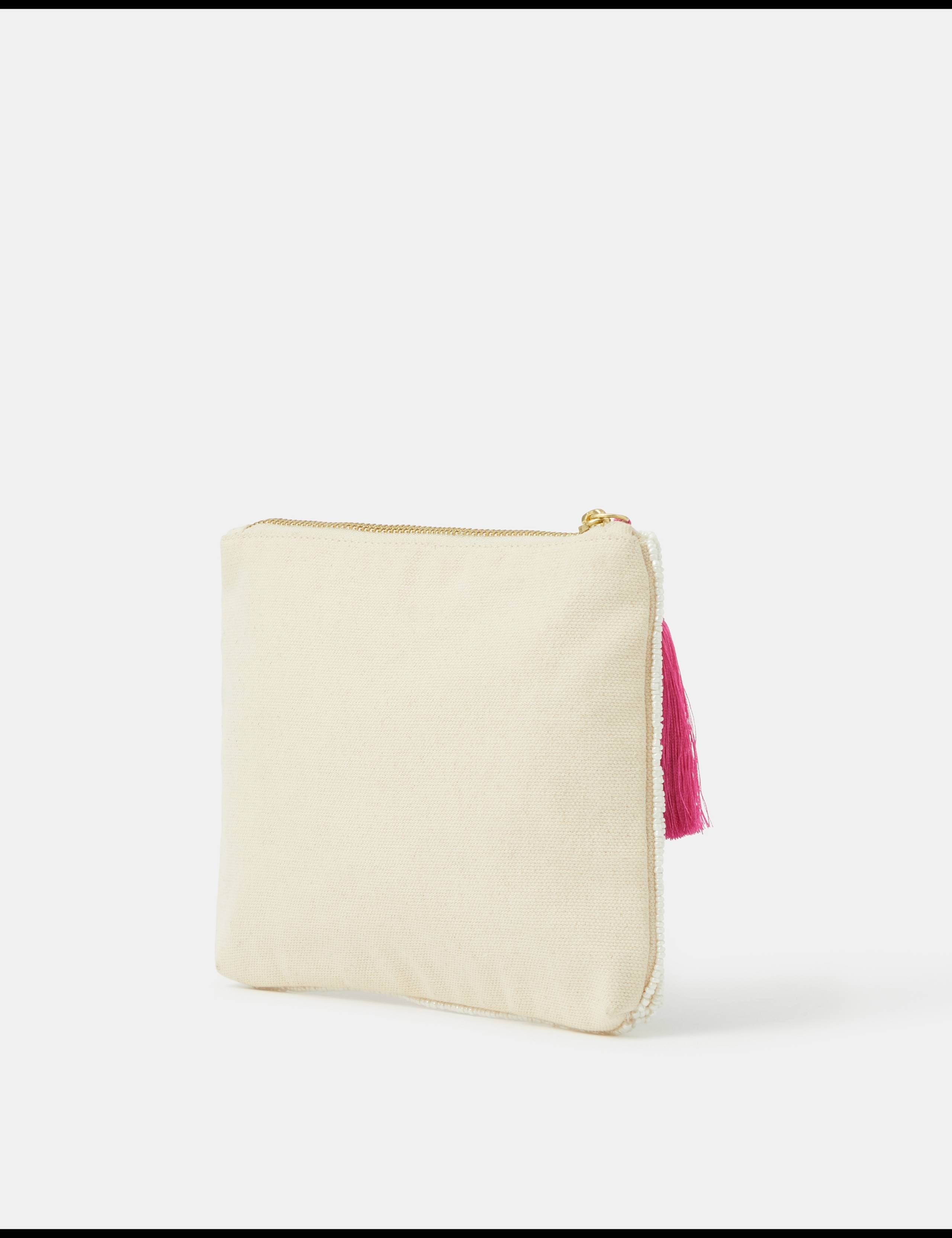 Pure Cotton Floral Beaded Pouch 2 of 5