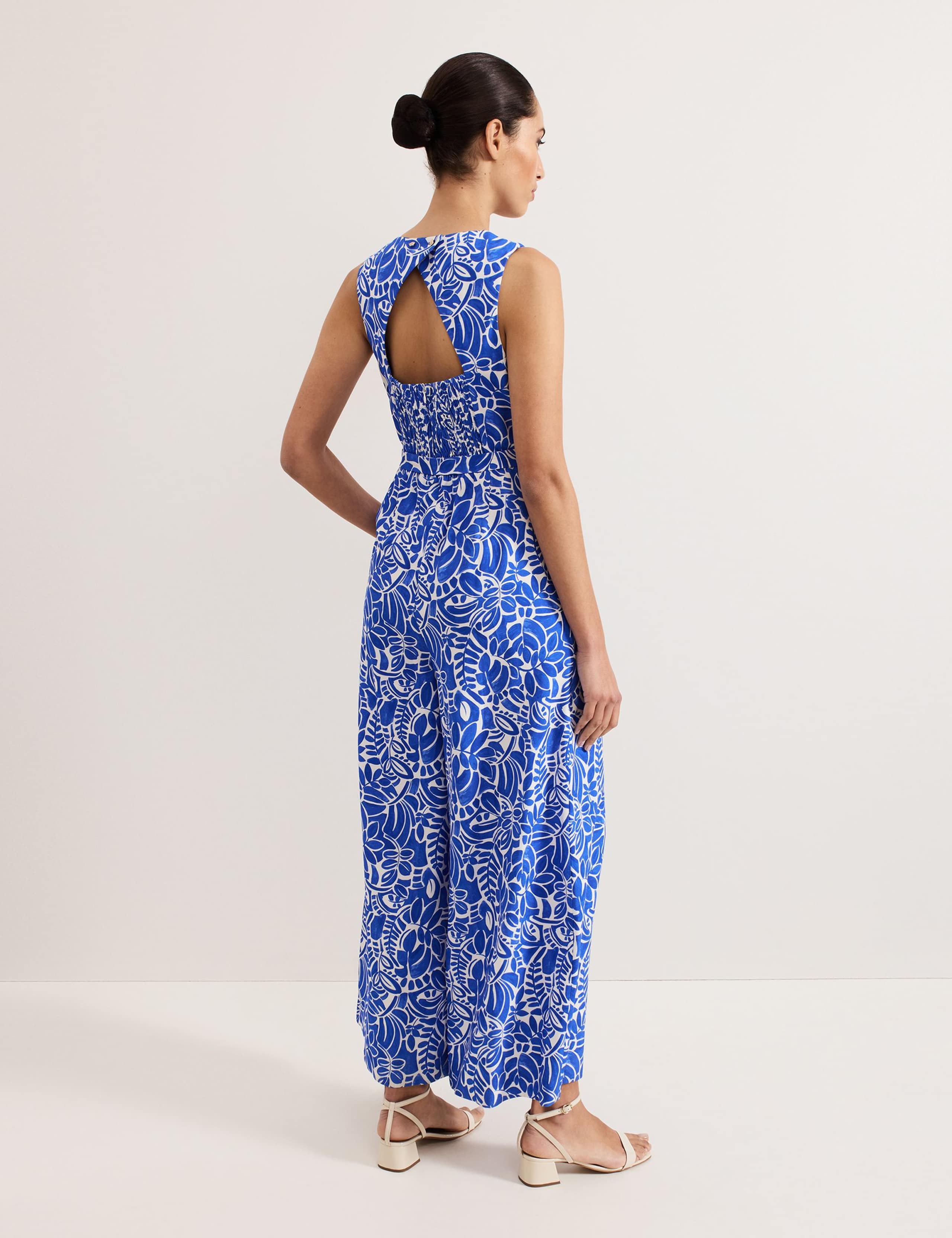 Printed Sleeveless Wide Leg Jumpsuit 6 of 8