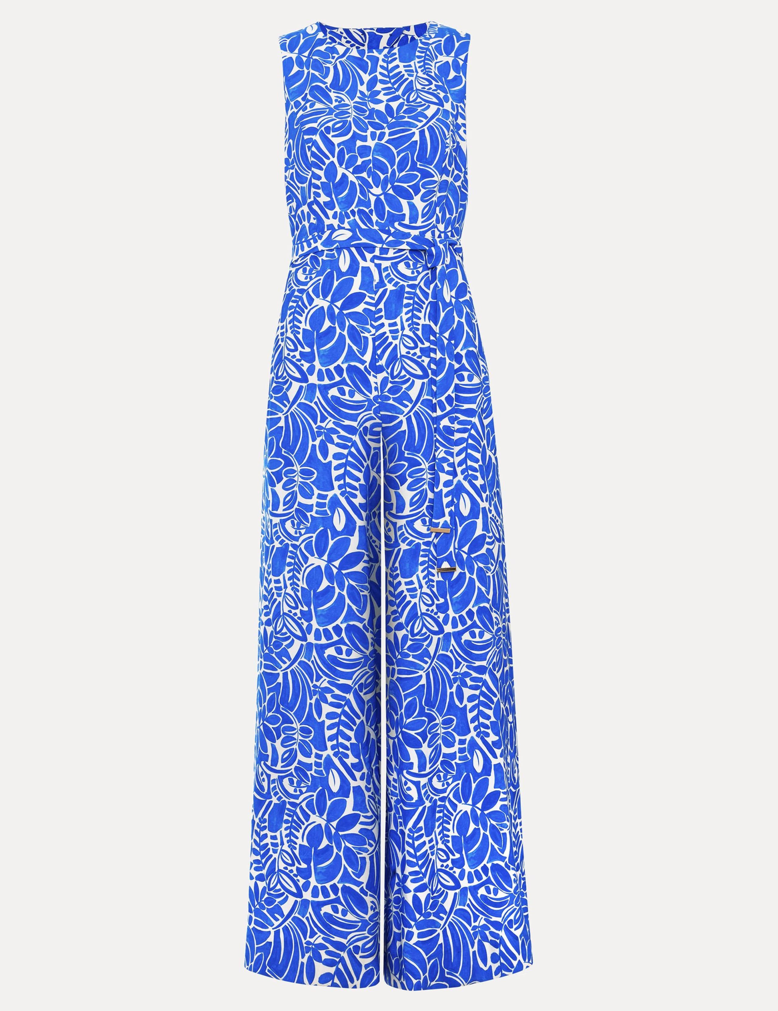Printed Sleeveless Wide Leg Jumpsuit 2 of 8