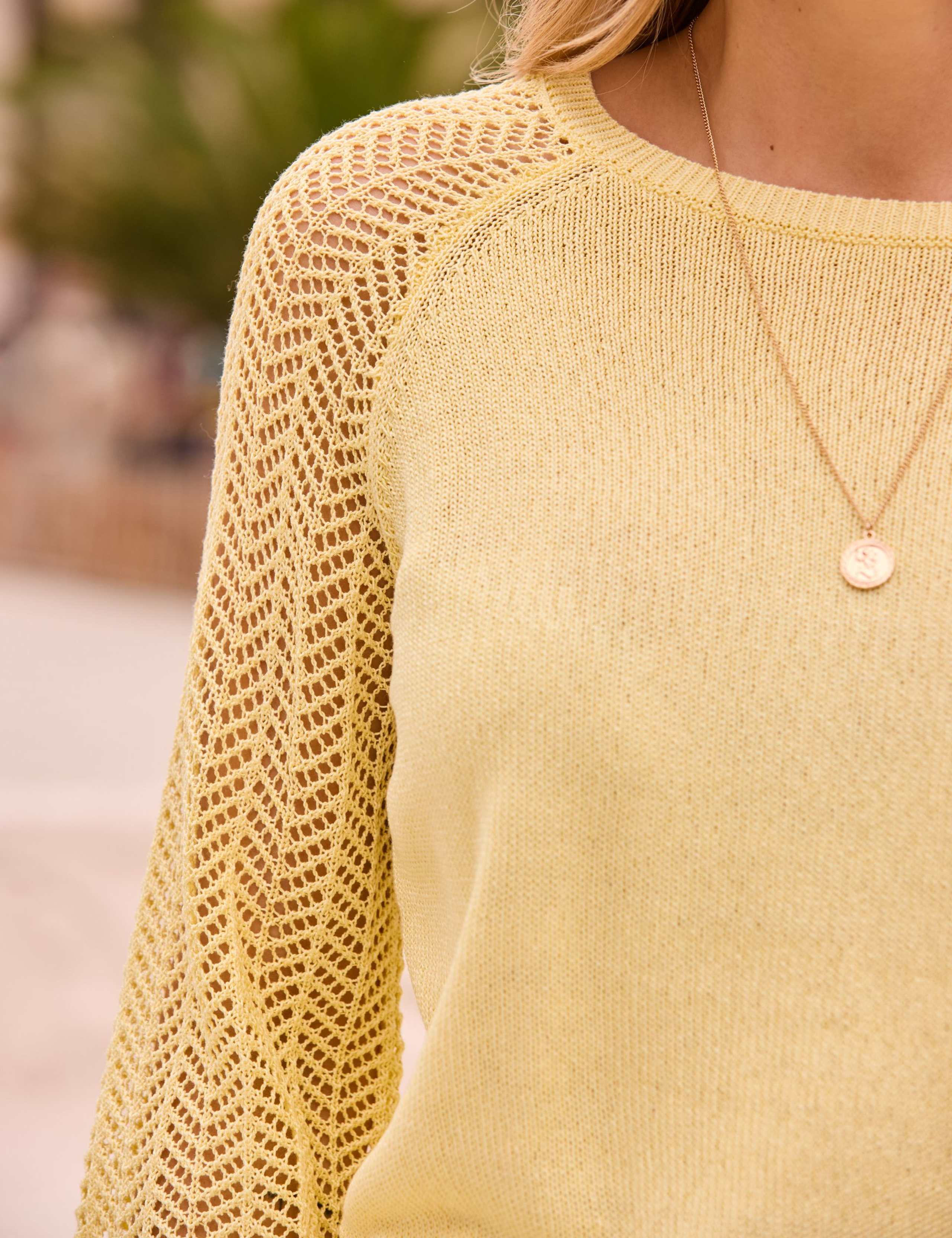 Textured Slash Neck Stitch Detail Jumper 4 of 5