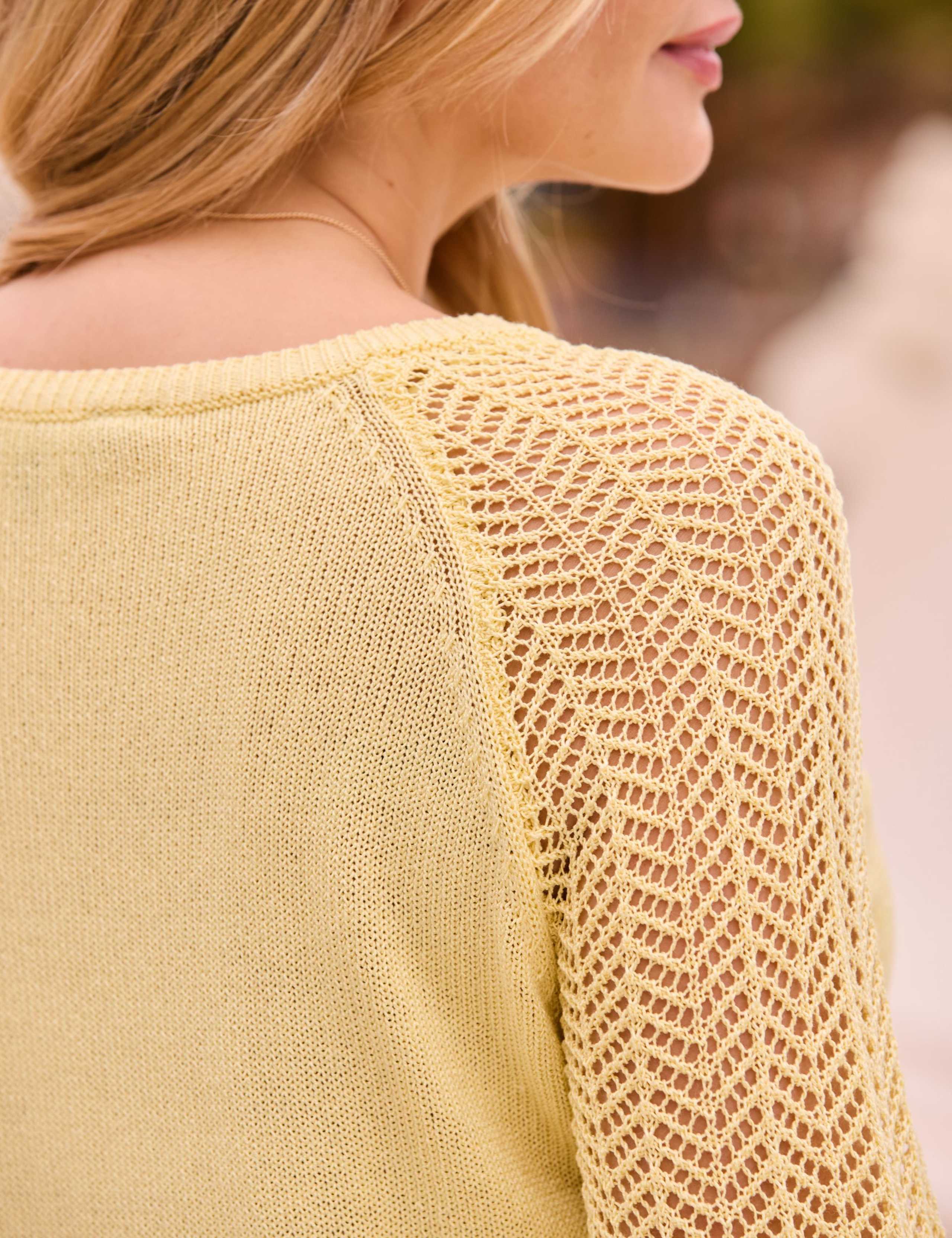 Textured Slash Neck Stitch Detail Jumper 5 of 5