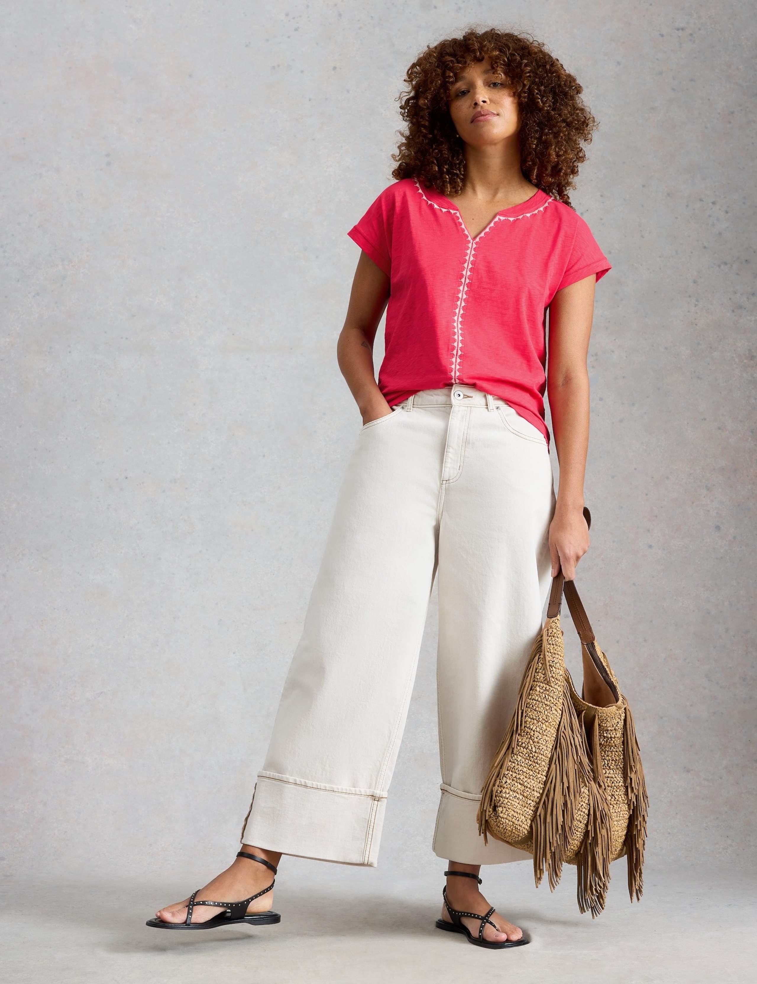 Pure Cotton Embroidered T-Shirt 3 of 6