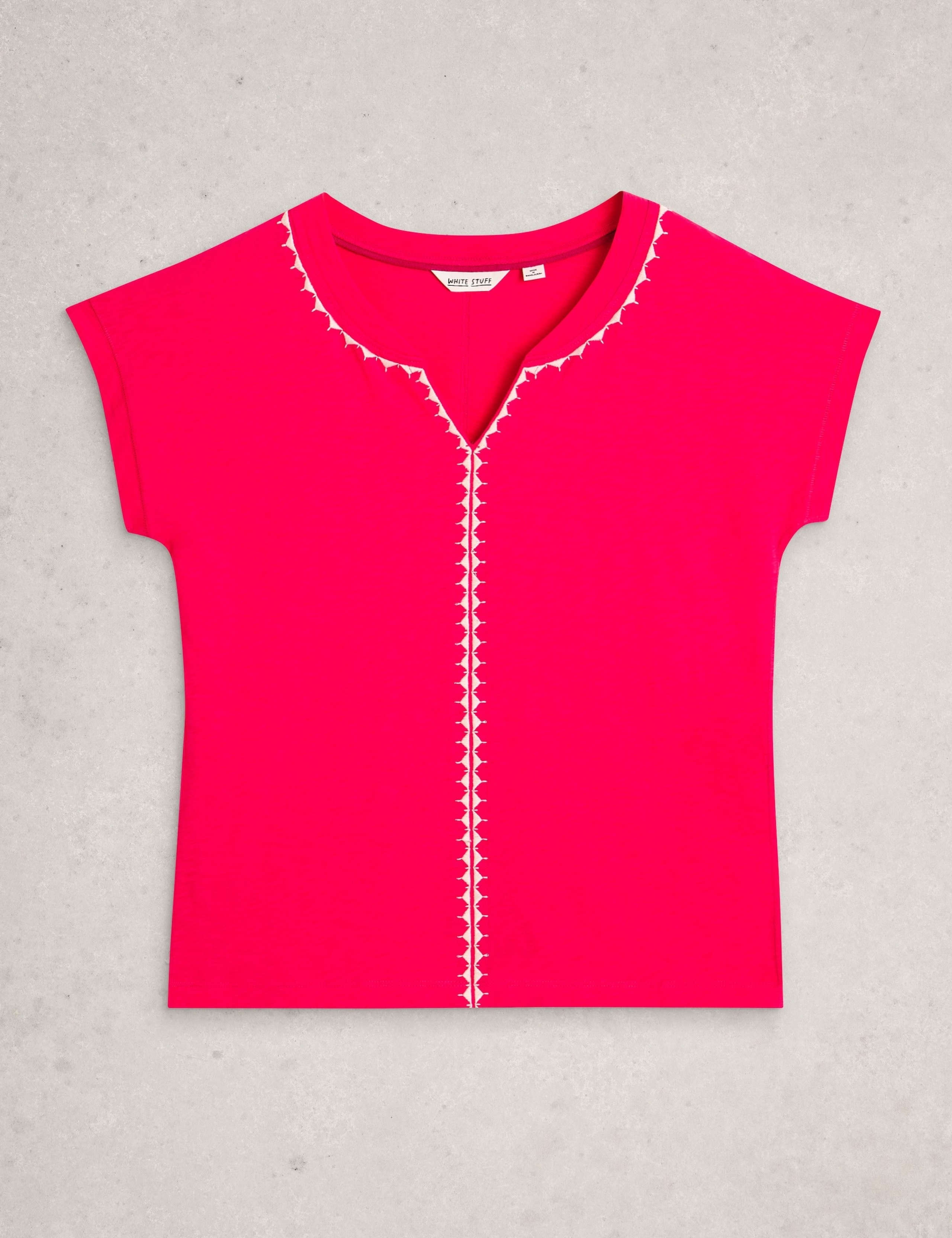 Pure Cotton Embroidered T-Shirt 2 of 6