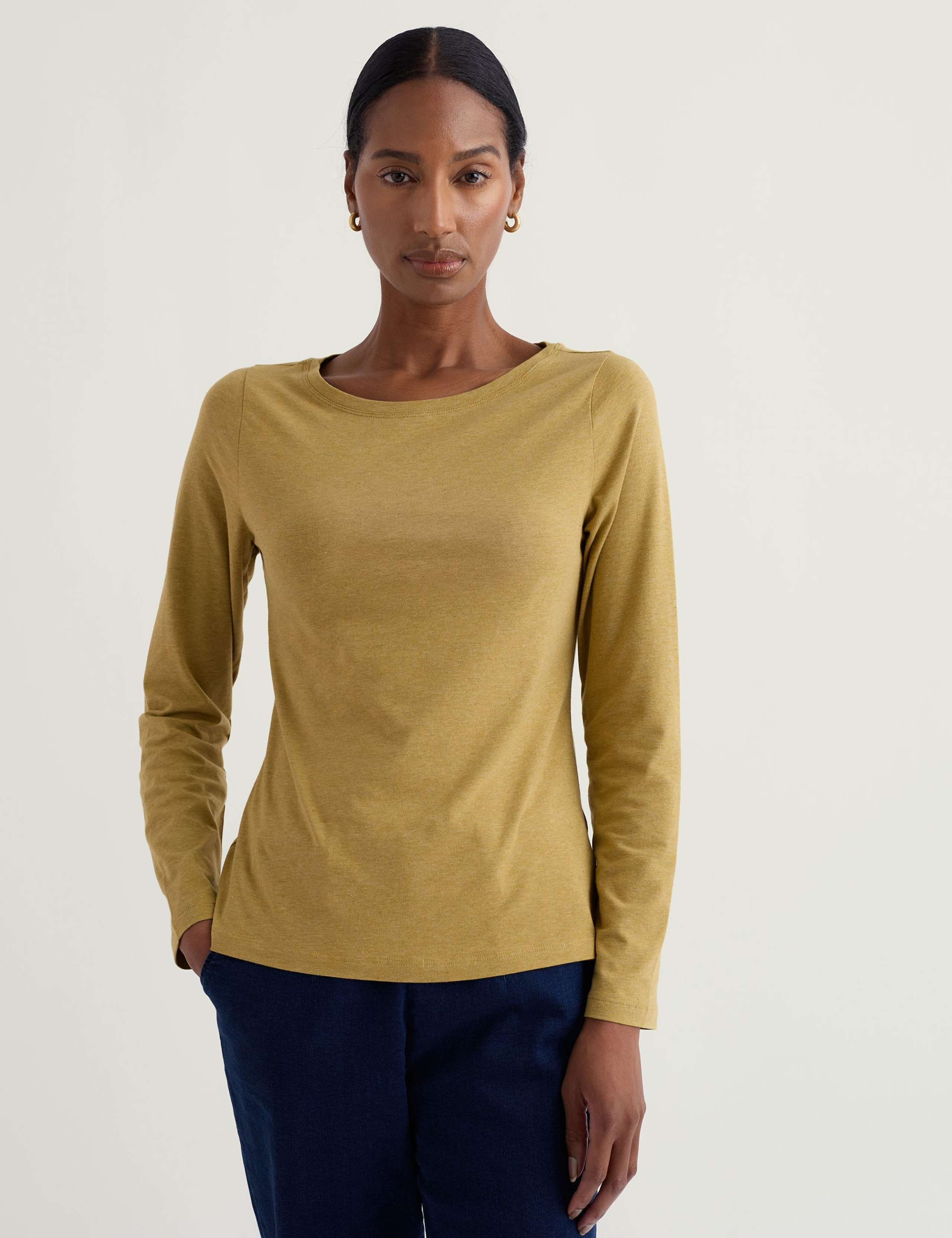 Cotton Rich Boat Neck Top 3 of 5
