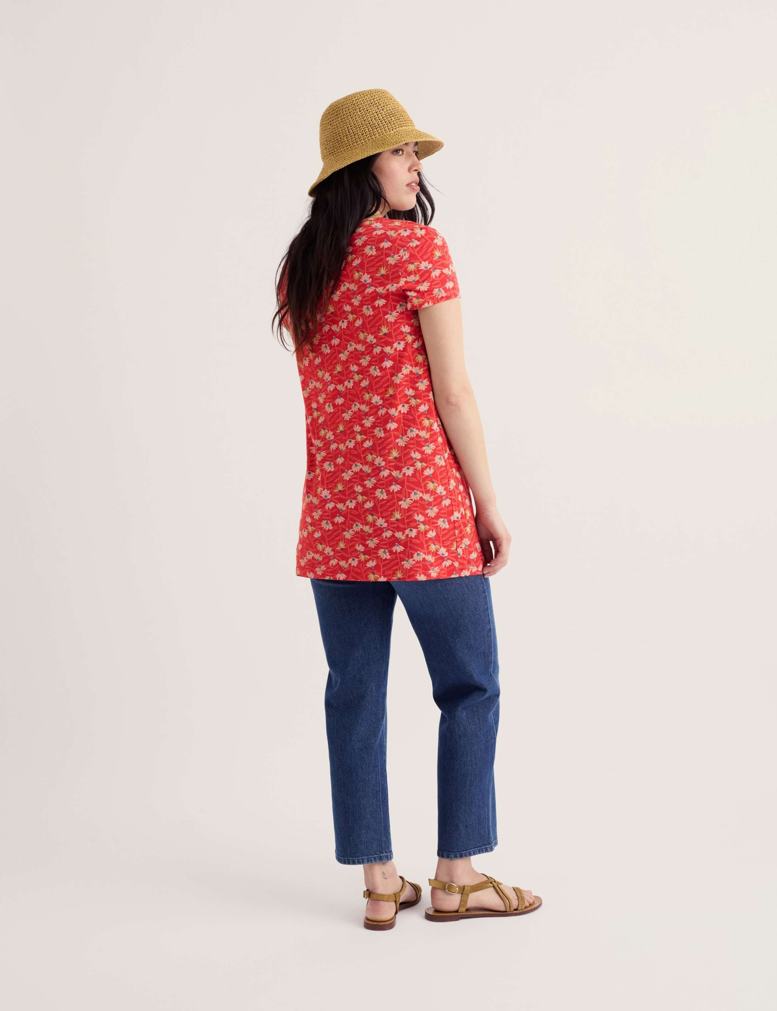 Pure Cotton Floral Tunic 4 of 5