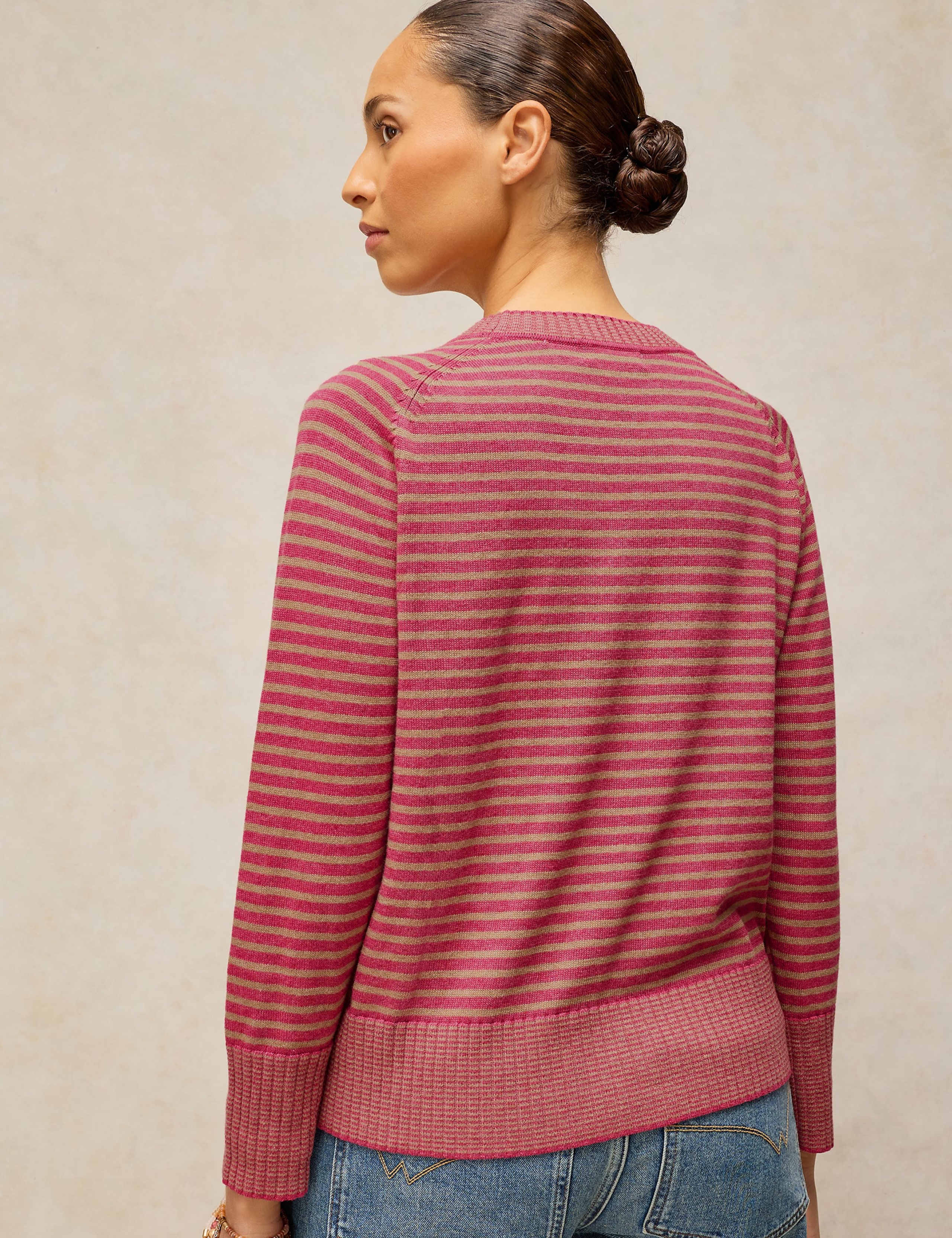 Cotton Rich Striped Crew Neck Jumper 3 of 6
