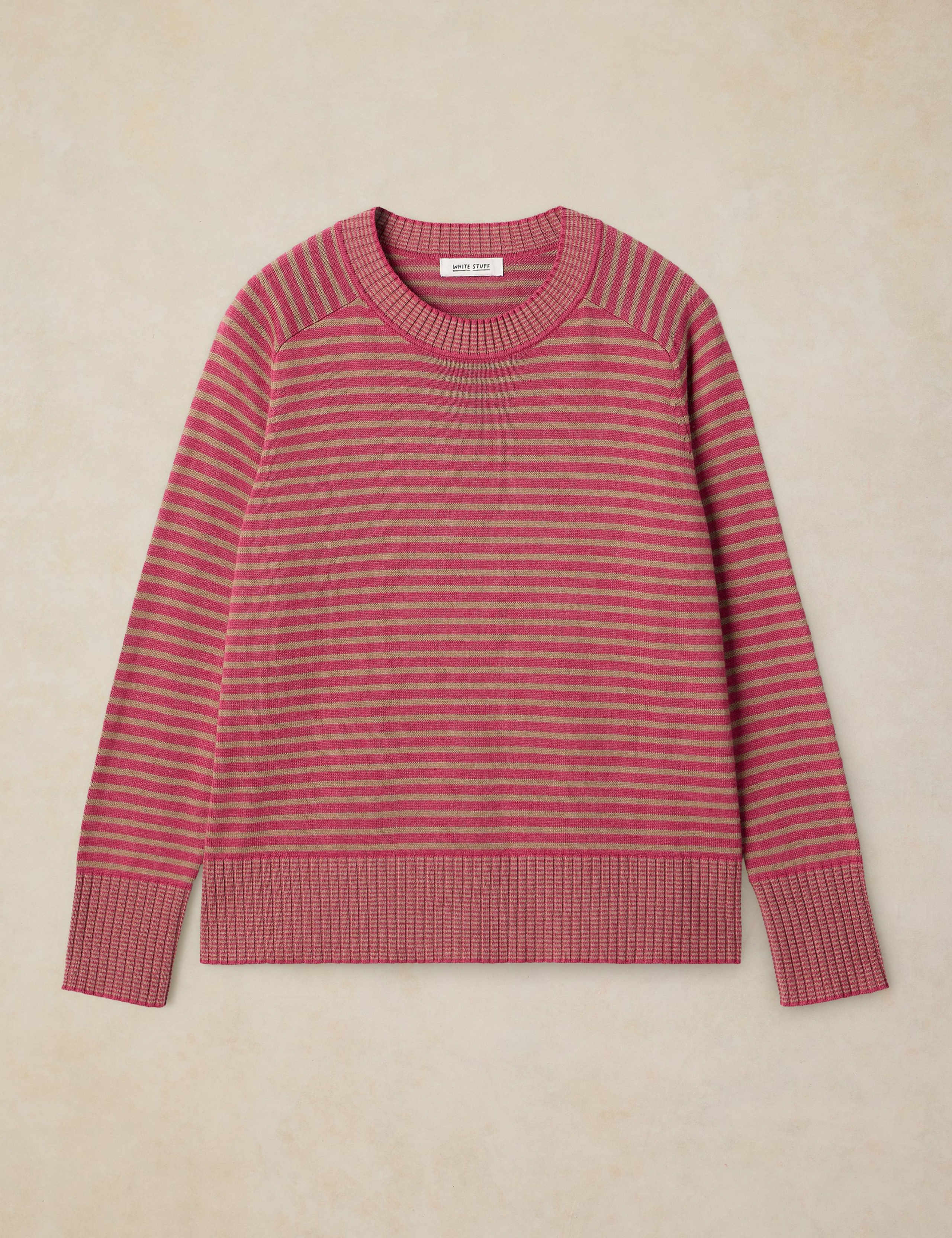 Cotton Rich Striped Crew Neck Jumper 2 of 6