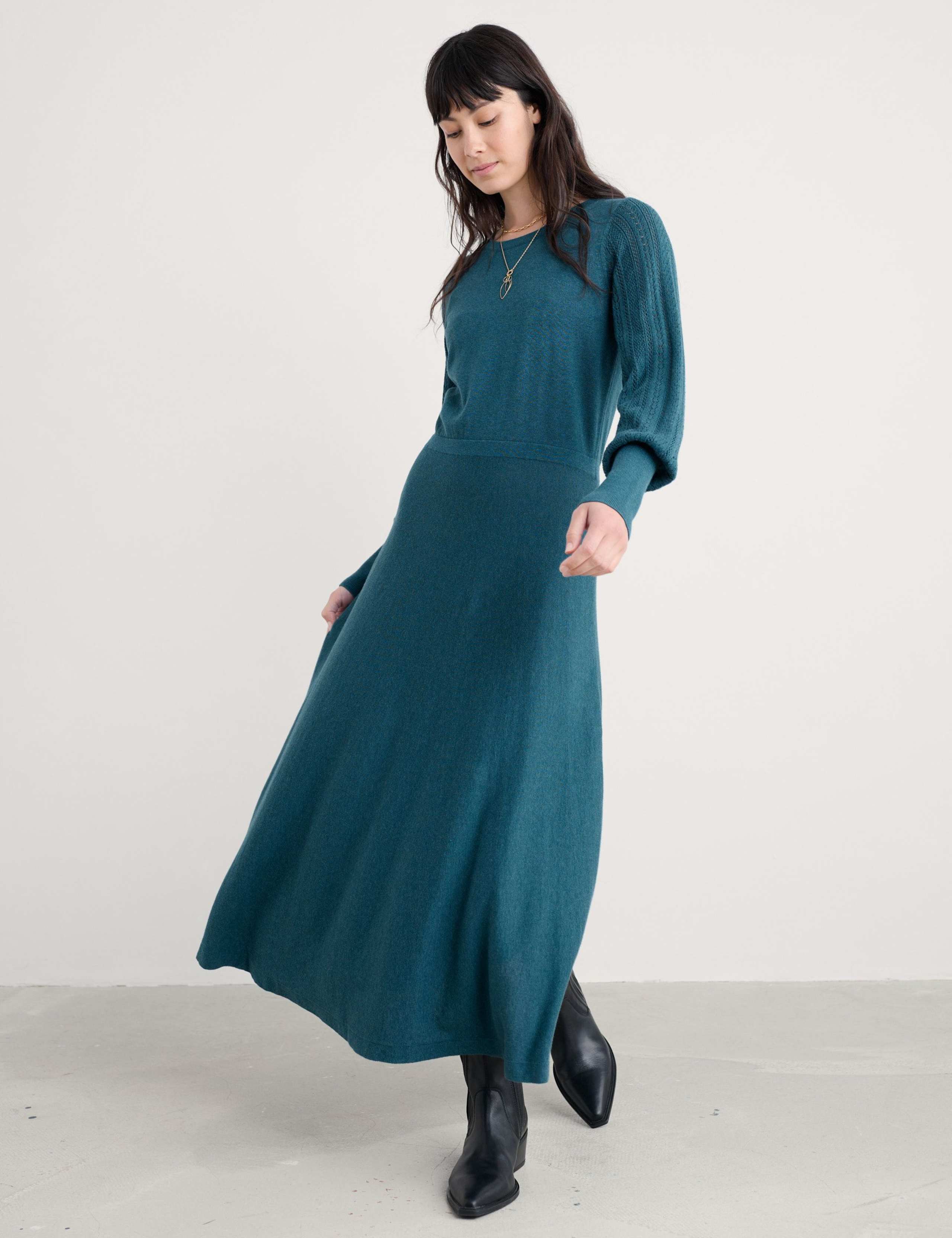 Pure Cotton Midi Jumper Dress 1 of 5
