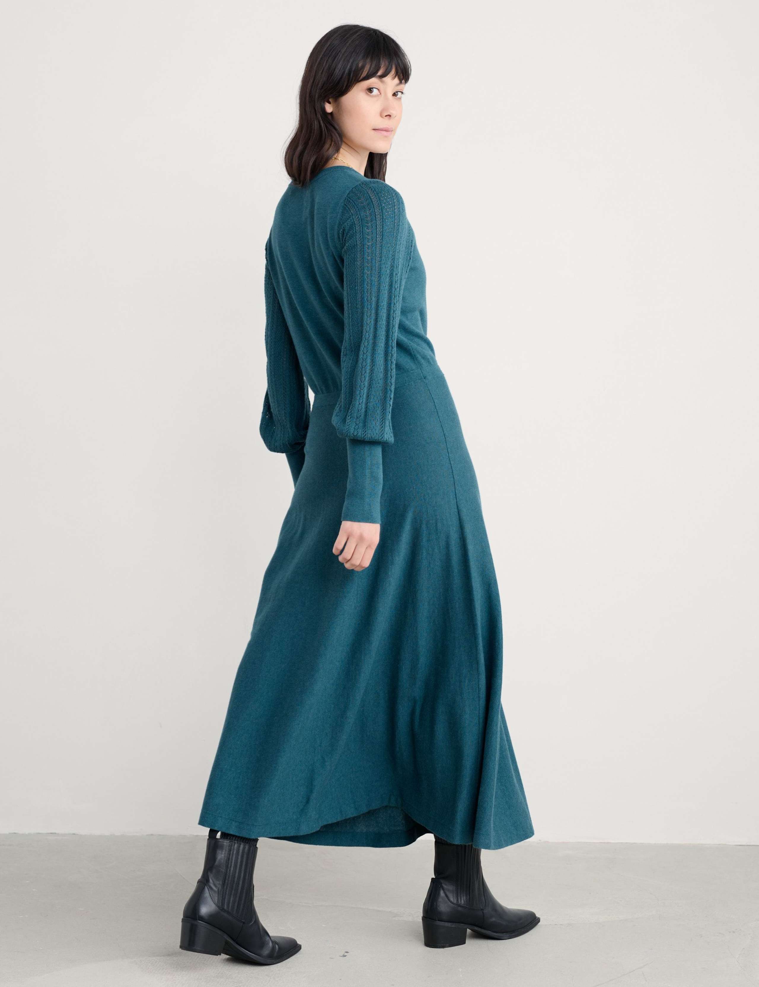 Pure Cotton Midi Jumper Dress 3 of 5