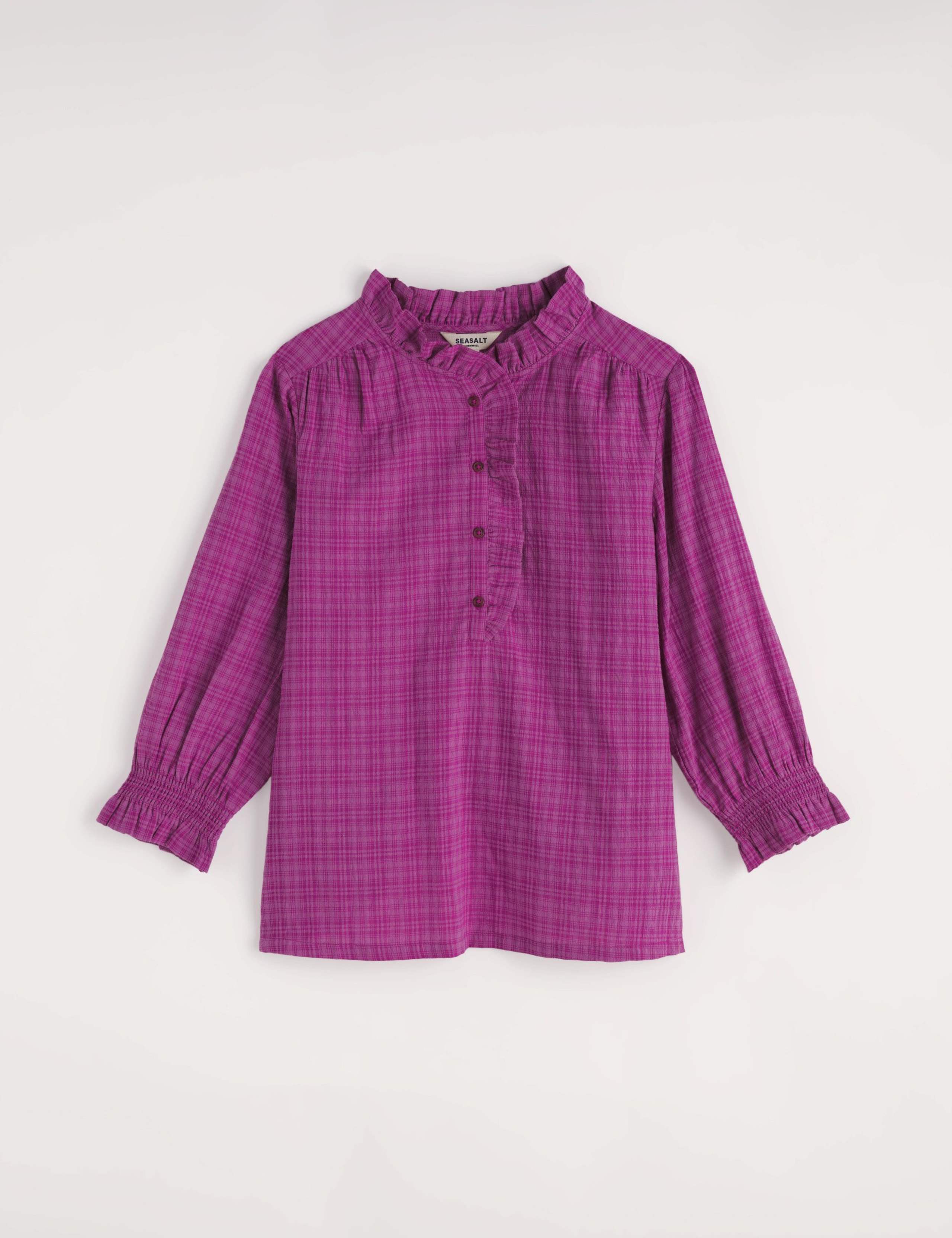 Cotton Rich Checked Ruffle Top 2 of 5