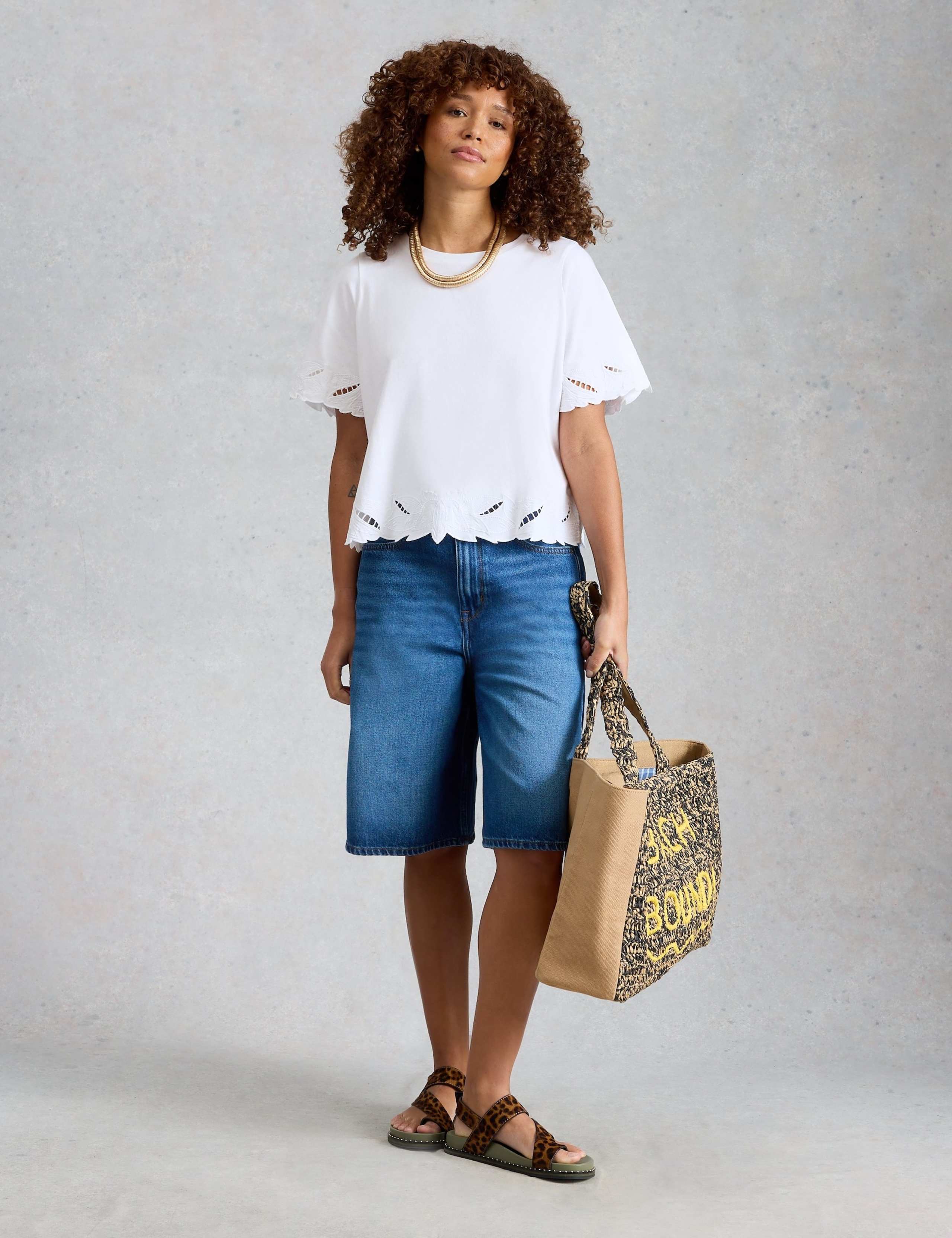 Pure Cotton Cutwork T-Shirt 3 of 6