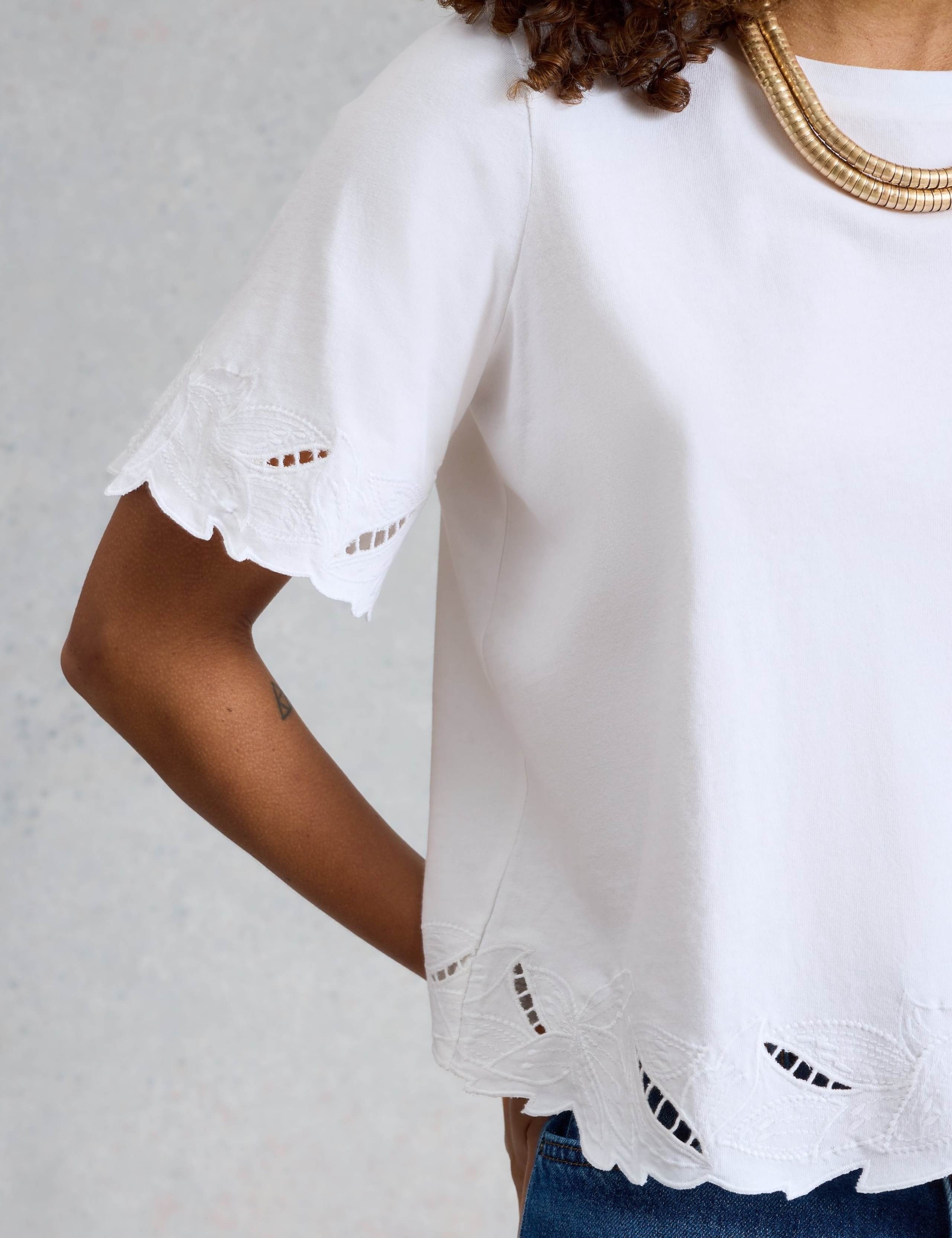 Pure Cotton Cutwork T-Shirt 5 of 6