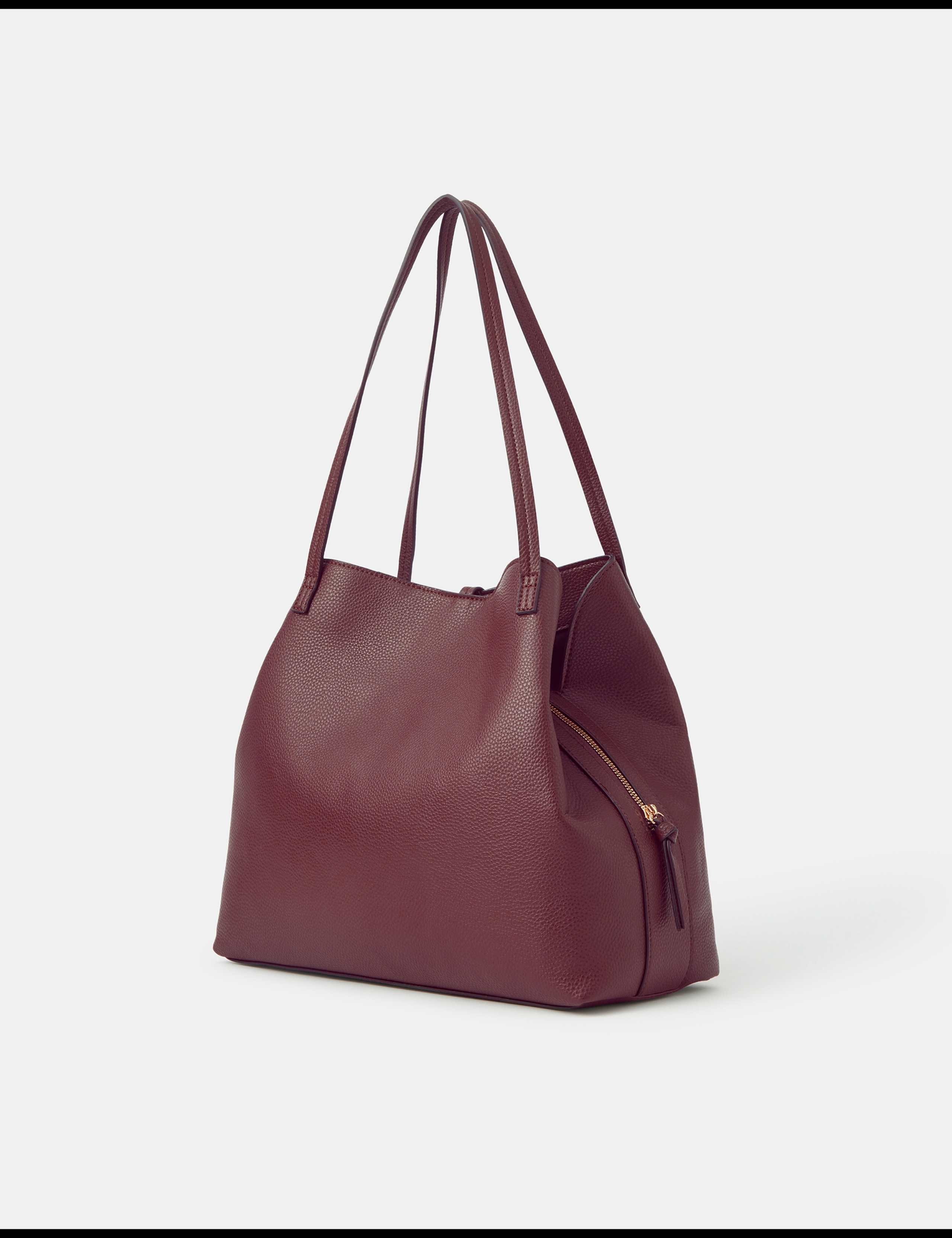 Faux Leather Slouchy Shoulder Bag 2 of 3