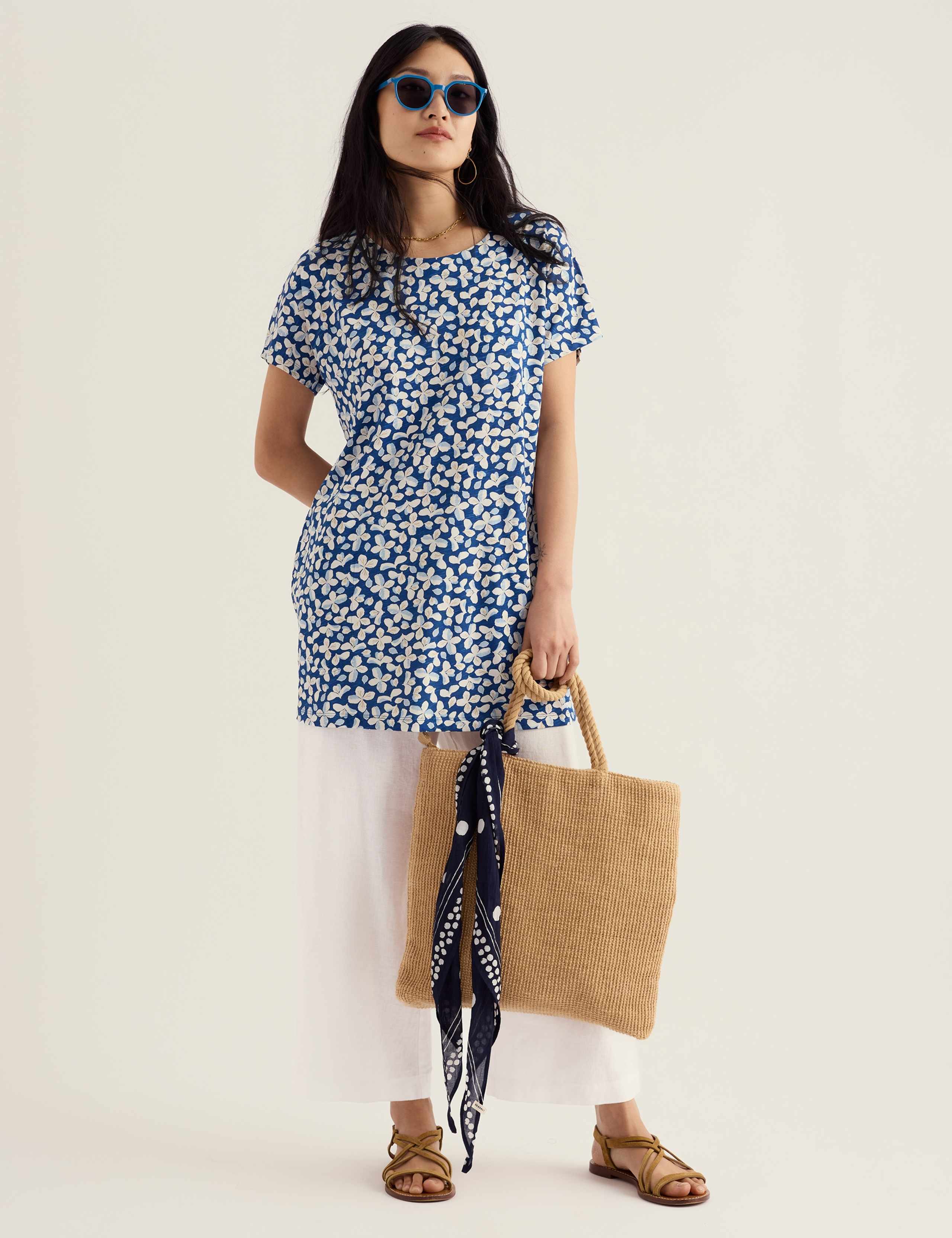 Pure Cotton Floral Tunic 3 of 5