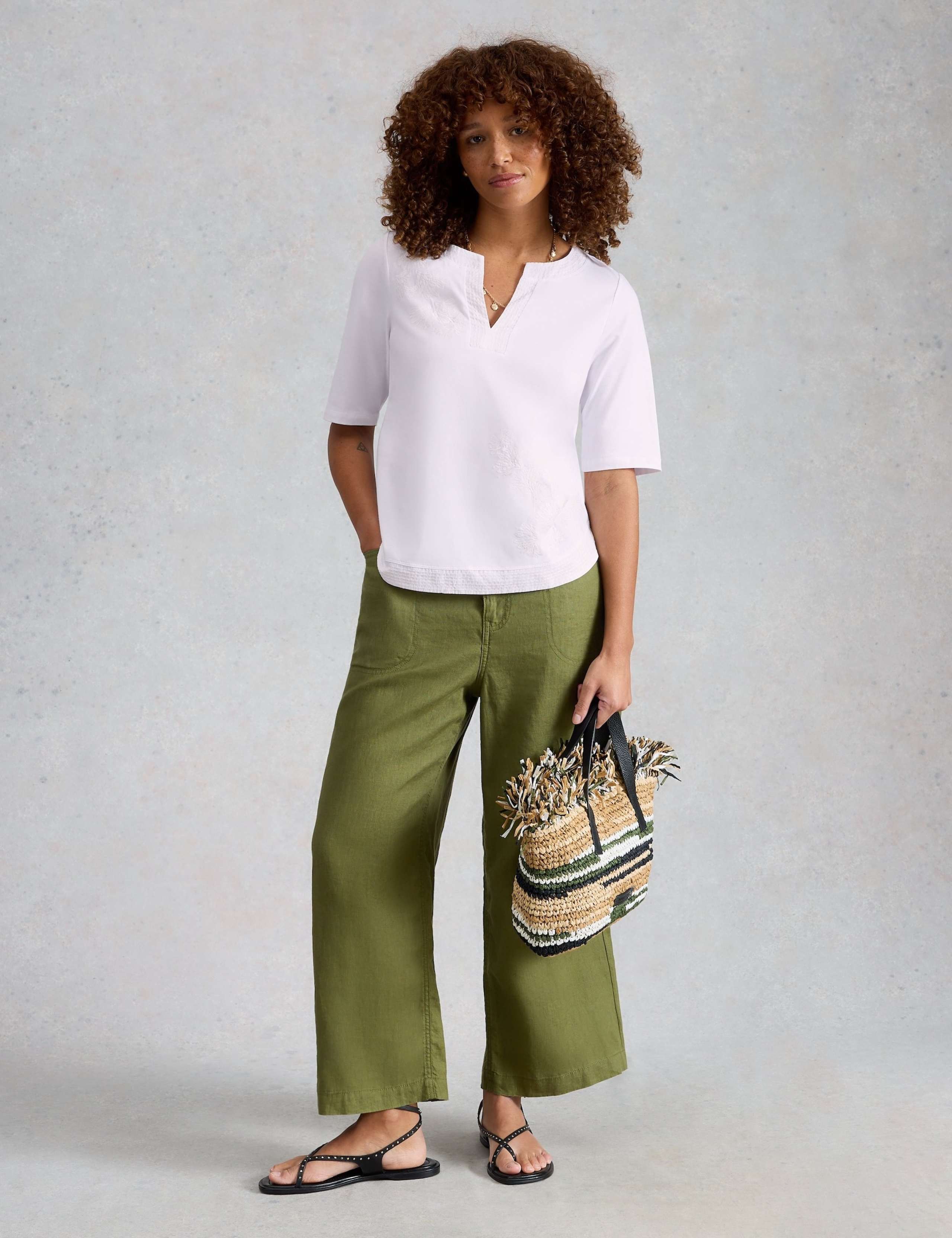 Pure Cotton Embroidered T-Shirt 3 of 6