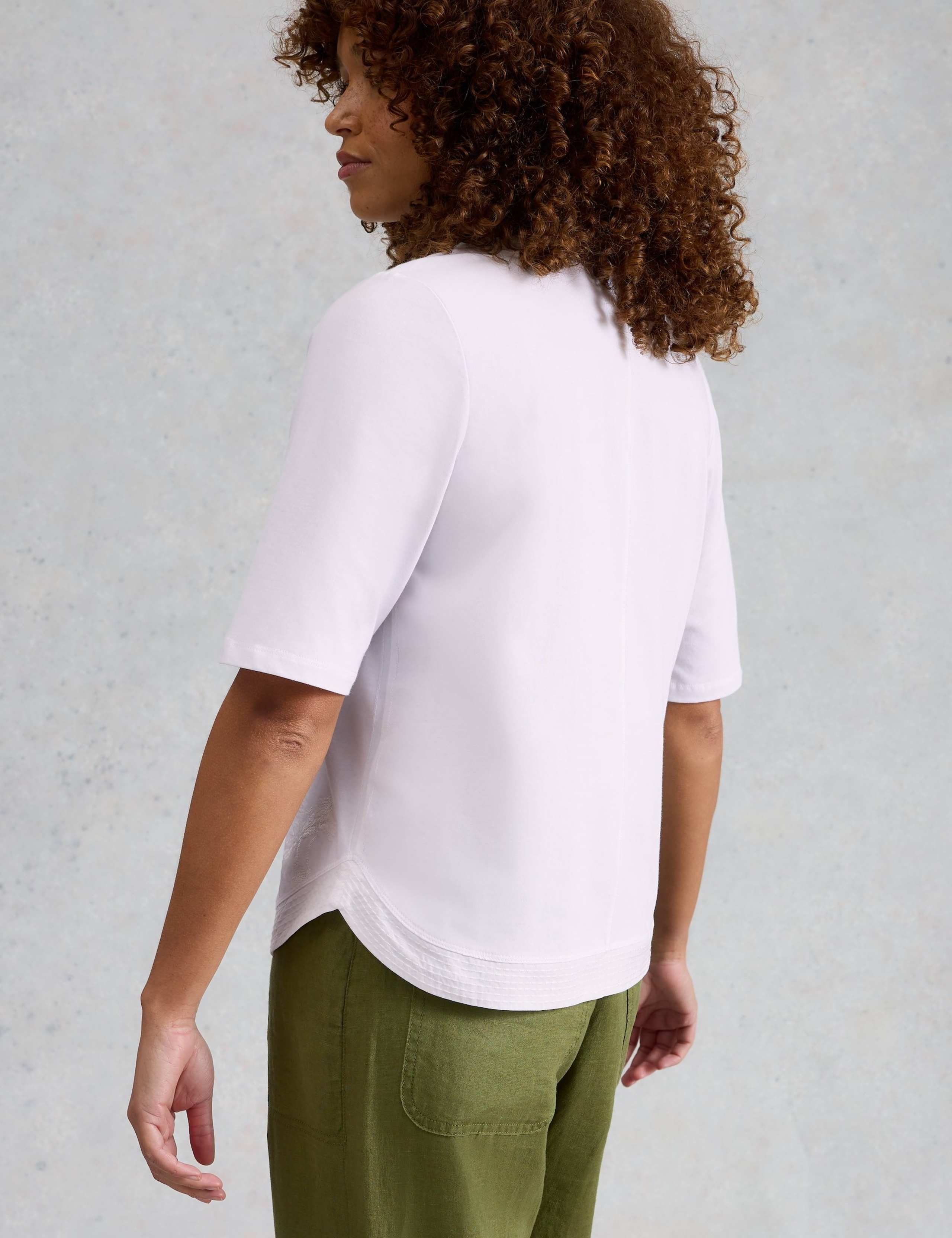 Pure Cotton Embroidered T-Shirt 5 of 6
