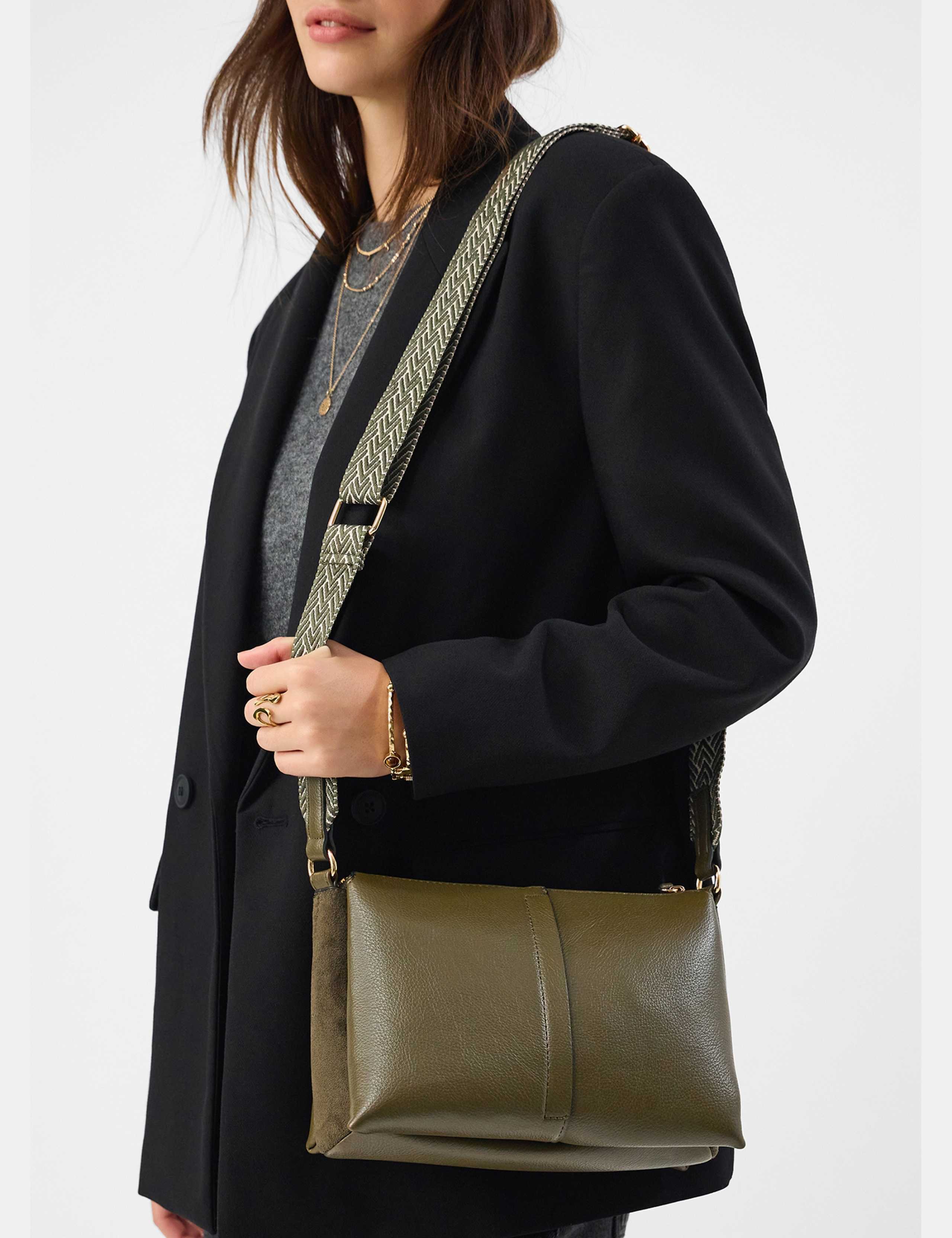 Faux Leather Cross Body Bag 1 of 4