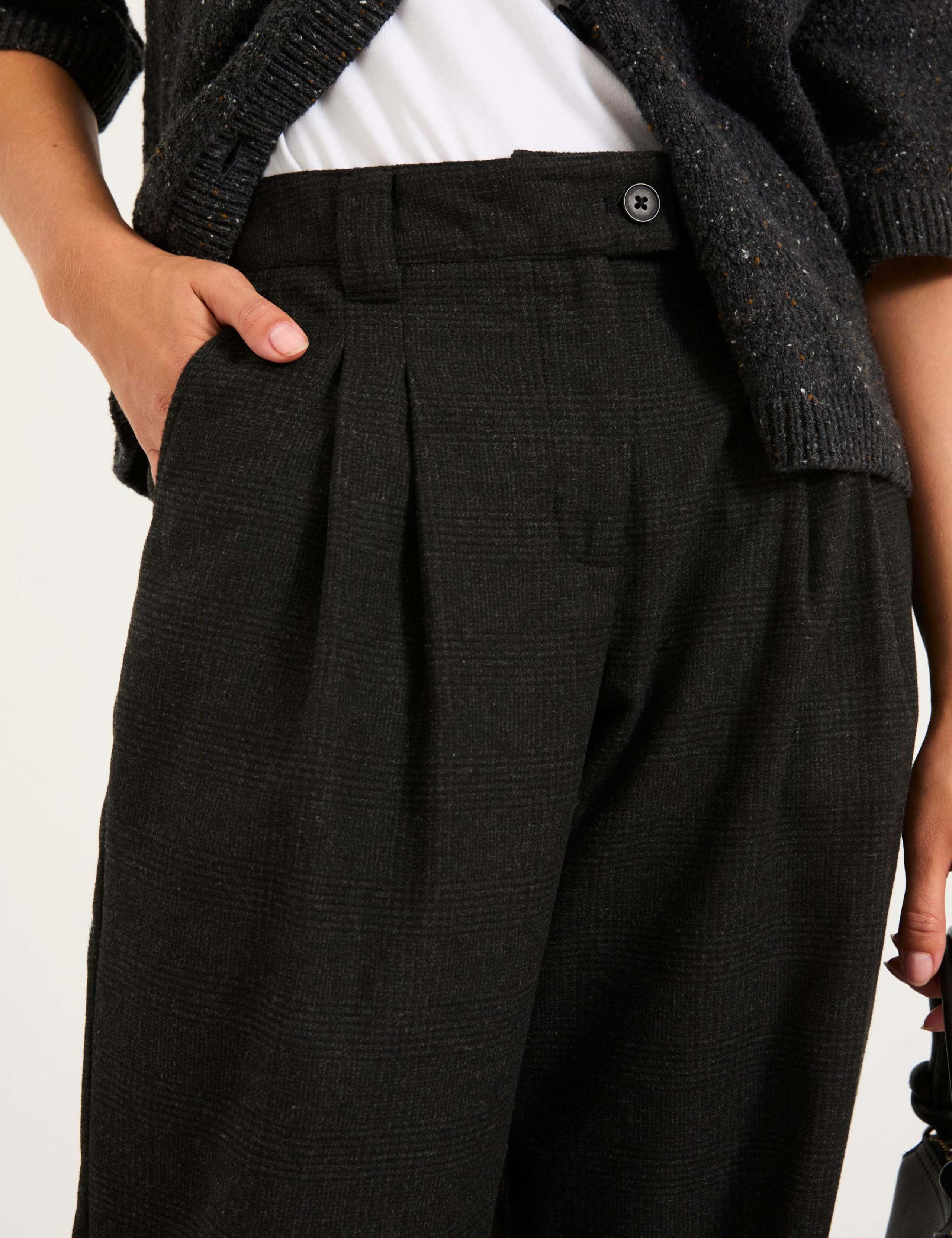 Checked Straight Leg Trousers with Wool 4 of 6
