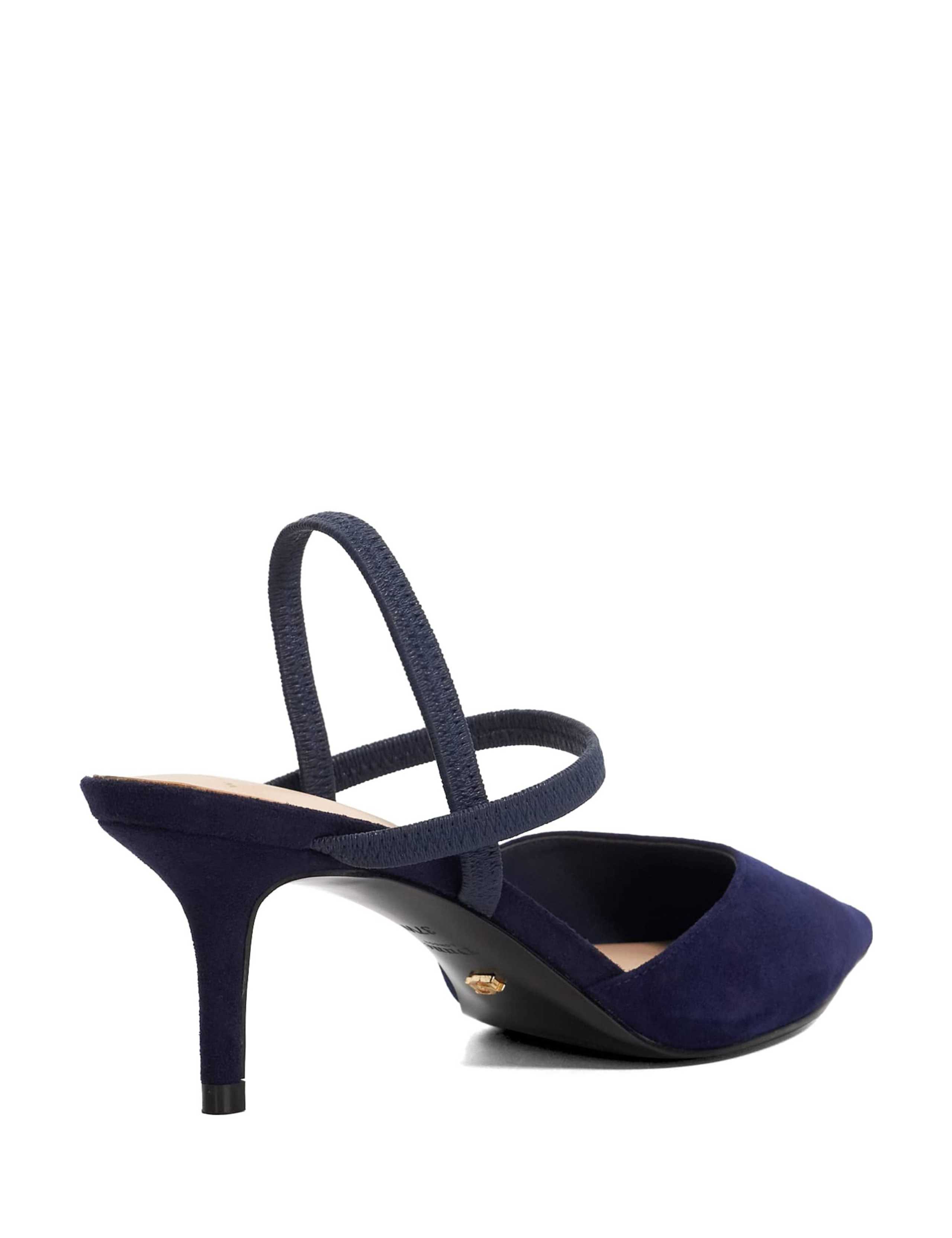 Wide Fit Leather Ankle Strap Court Shoes 2 of 5