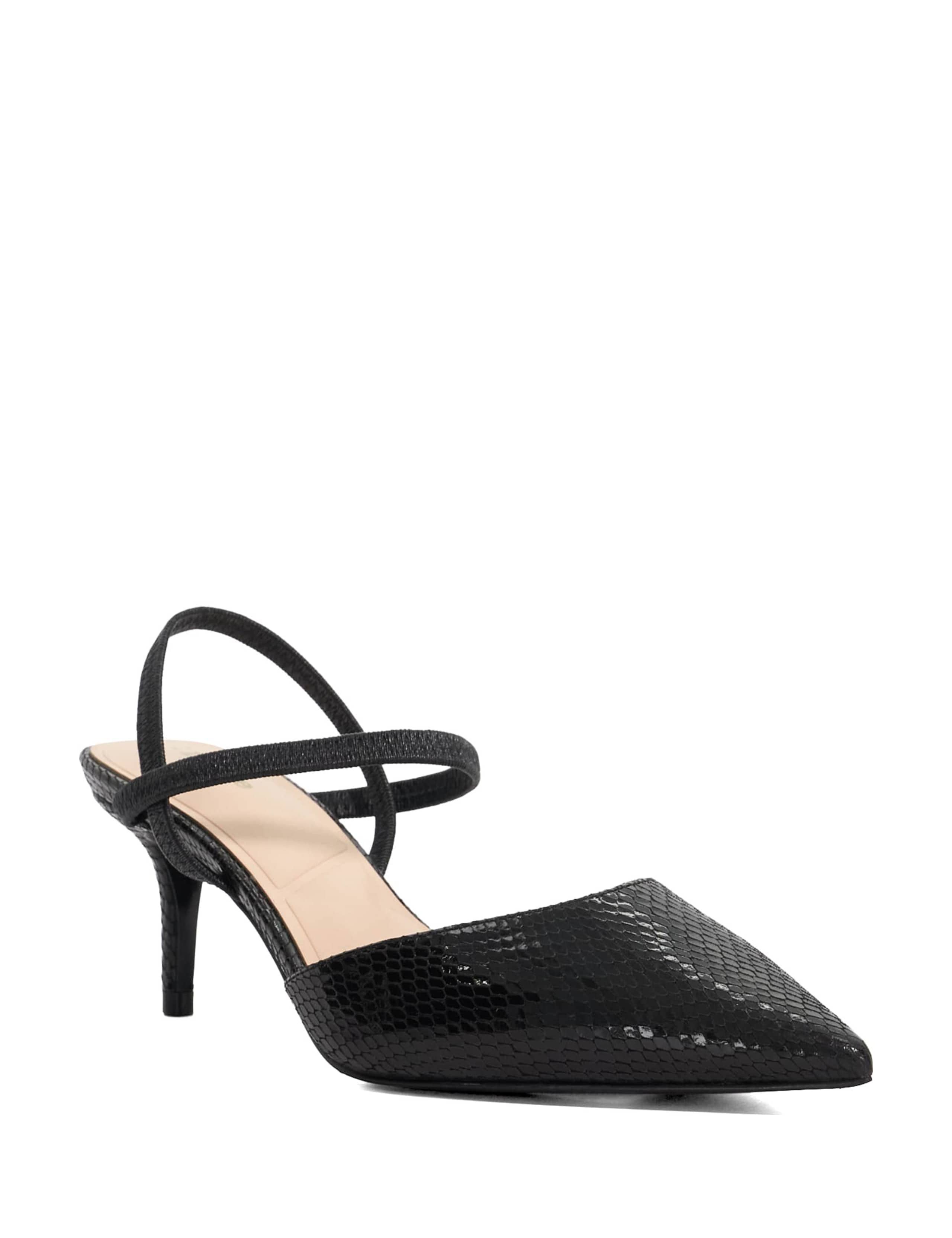 Wide Fit Leather Ankle Strap Court Shoes 4 of 5