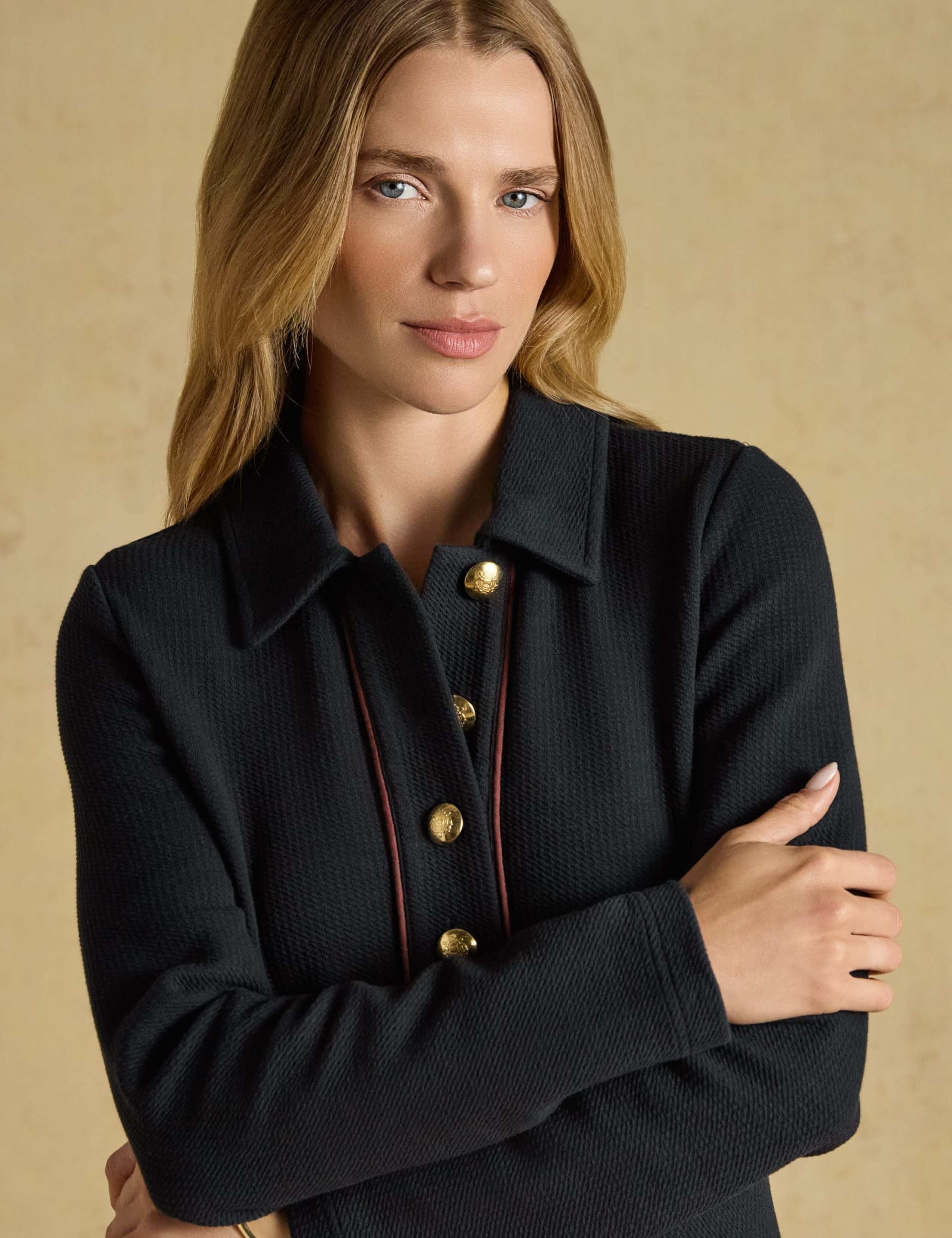 Cotton Rich Jacquard Knee Length Shirt Dress 3 of 7