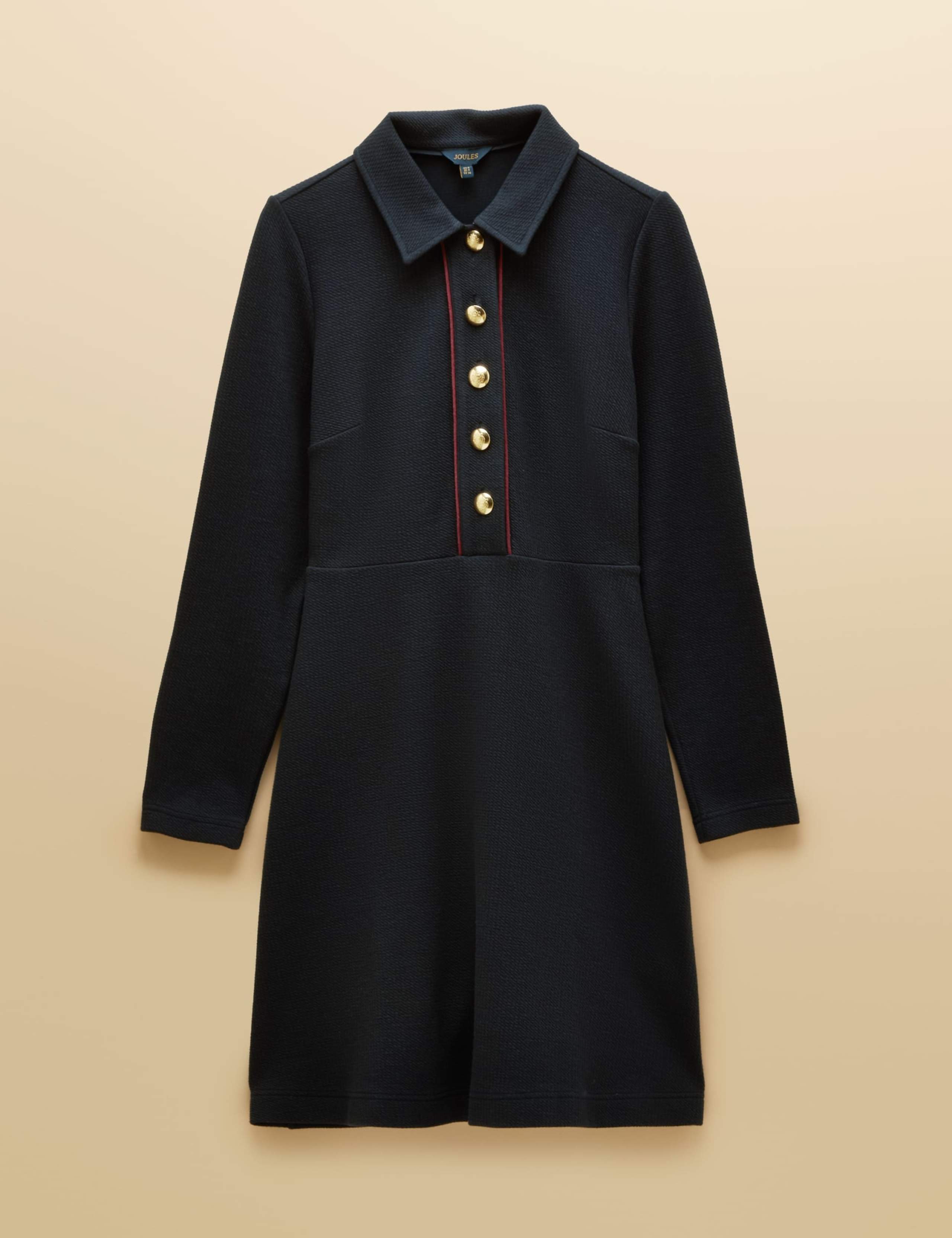 Cotton Rich Jacquard Knee Length Shirt Dress 7 of 7