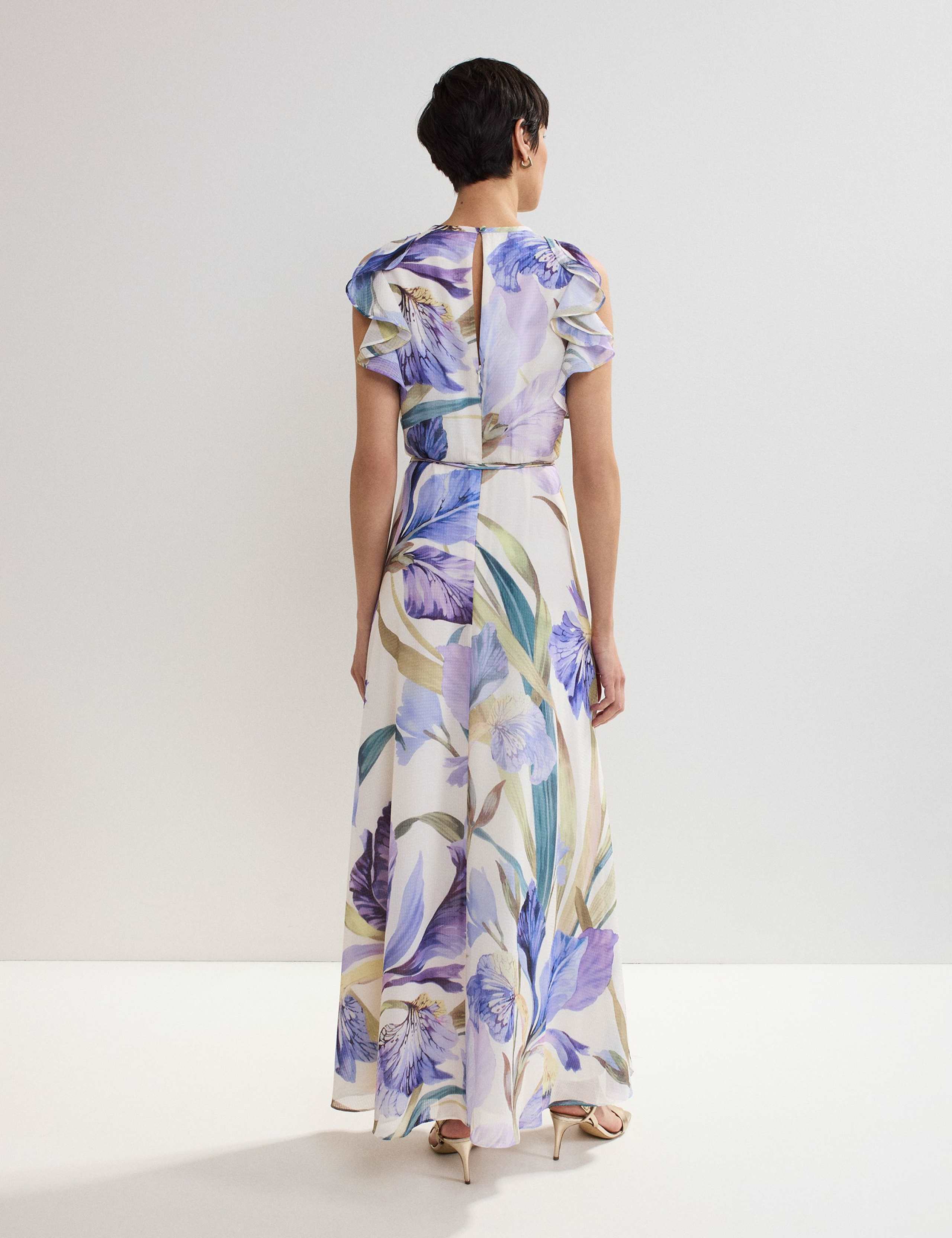 Floral Ruffle Maxi Skater Dress 5 of 7