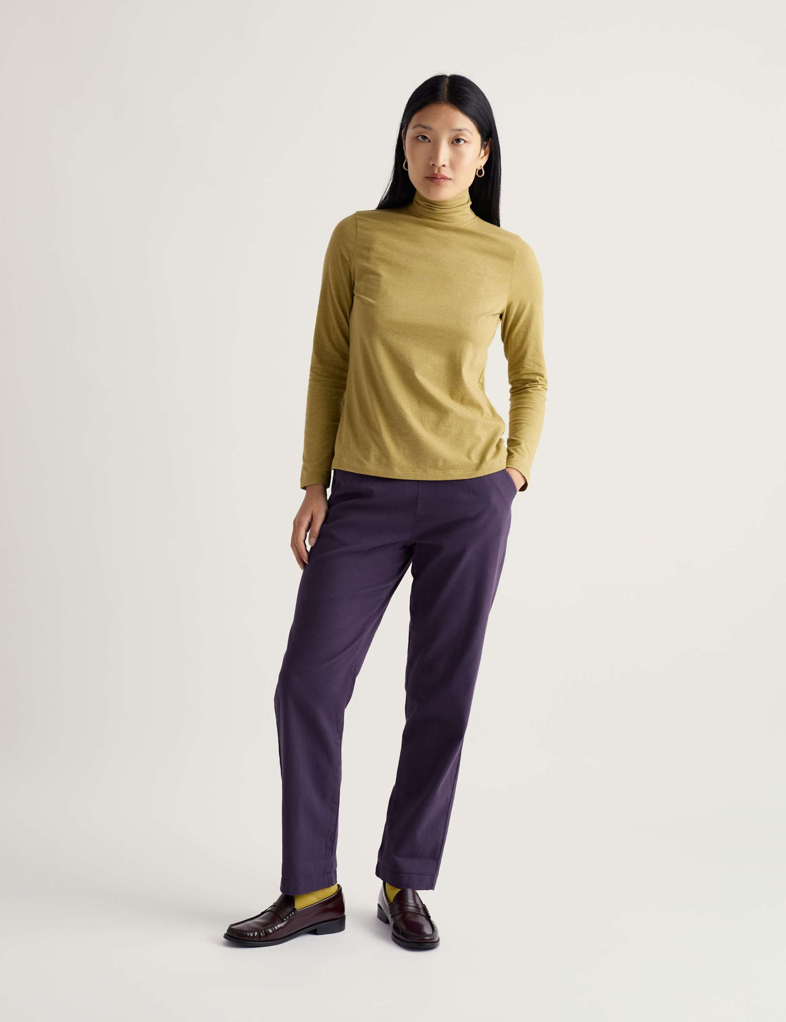 Cotton Rich Roll Neck Top 1 of 5