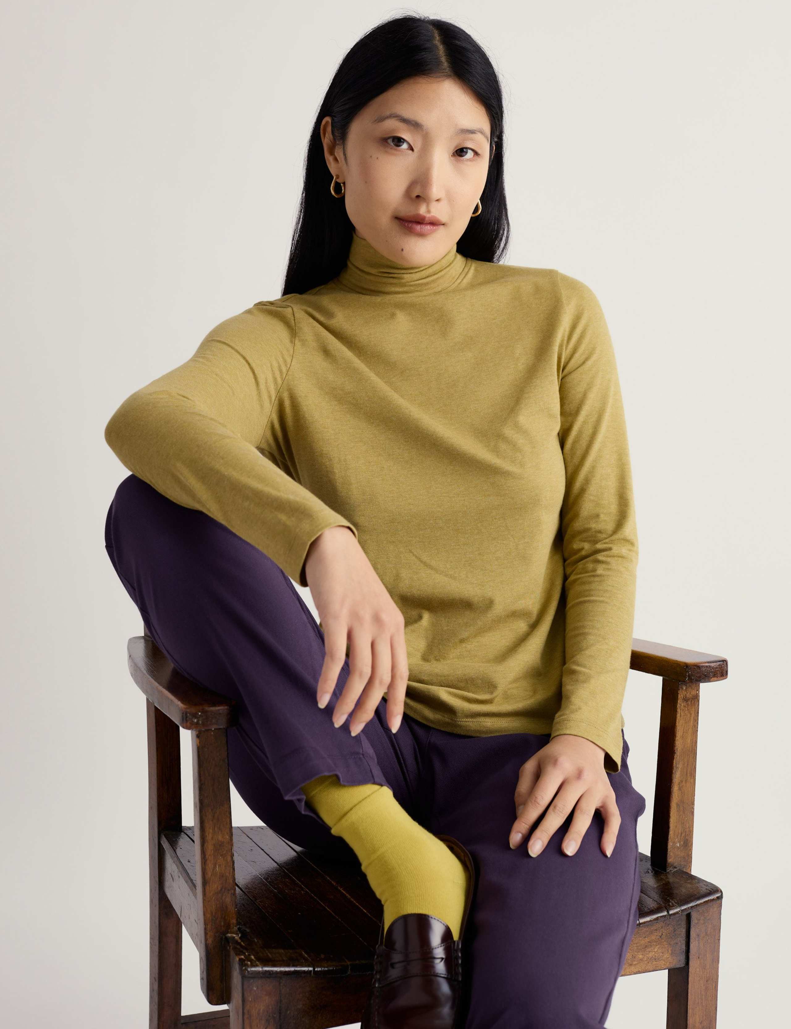 Cotton Rich Roll Neck Top 3 of 5