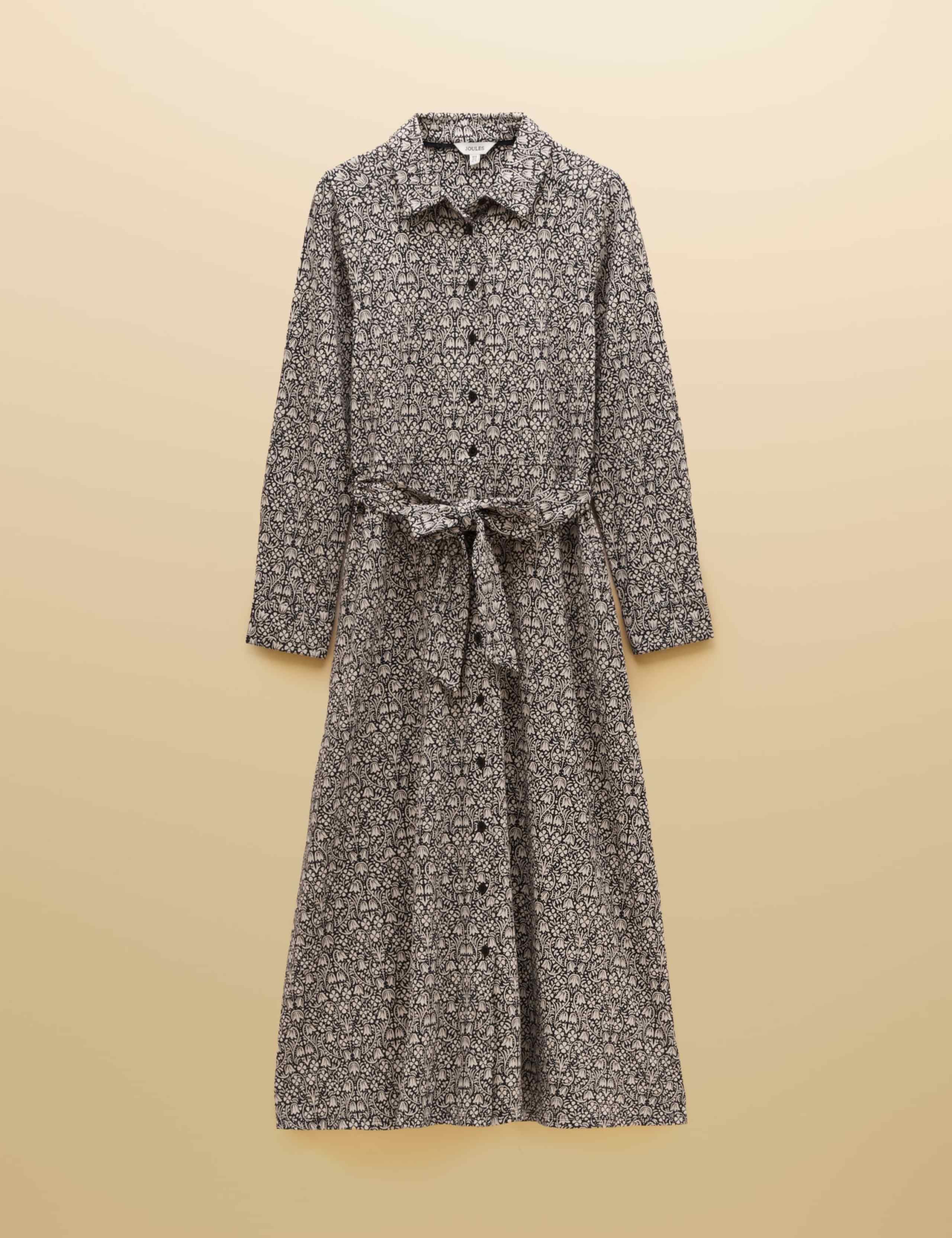 Cotton Rich Floral Midi Shirt Dress 3 of 7