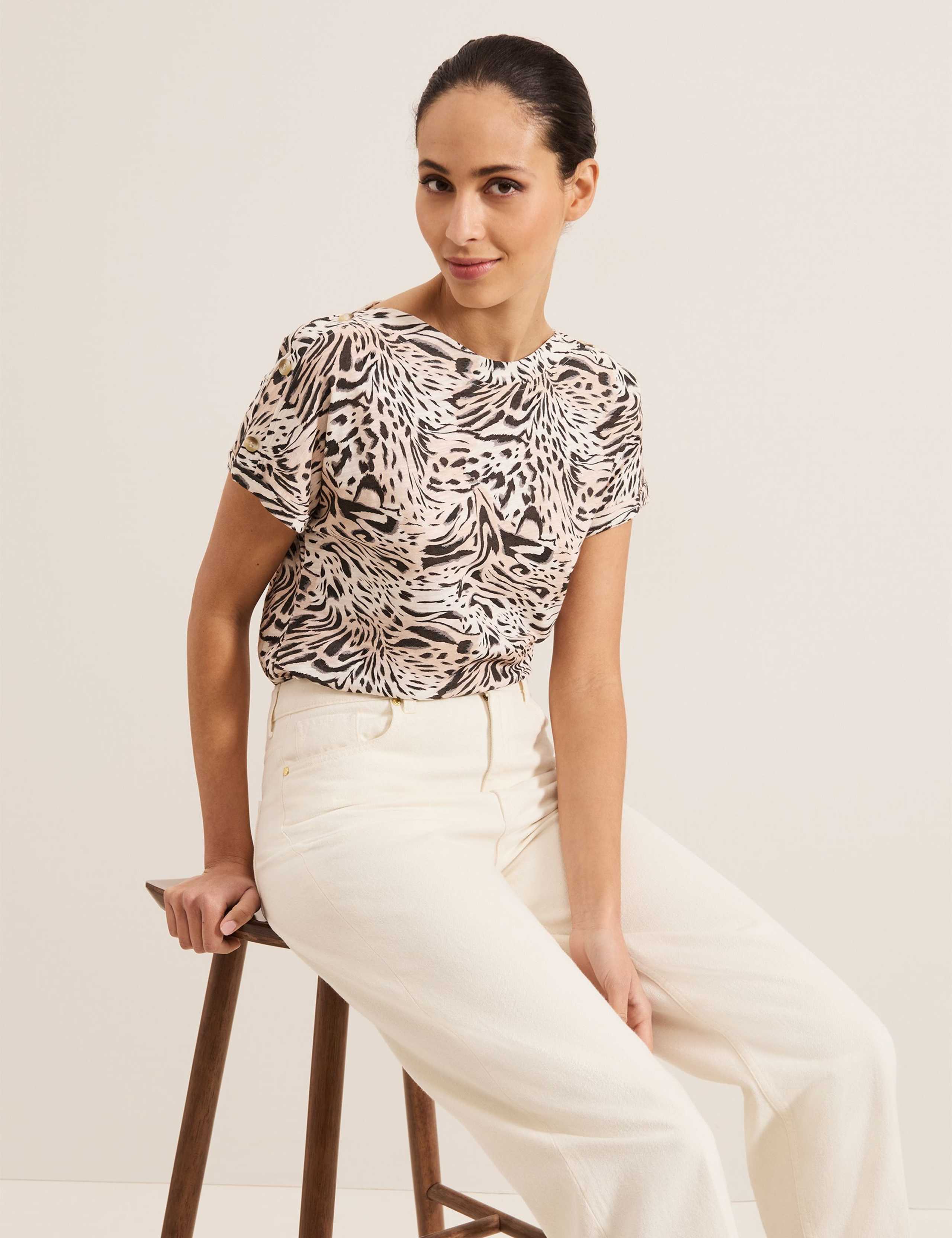 Pure Cotton Animal Print Top 3 of 6