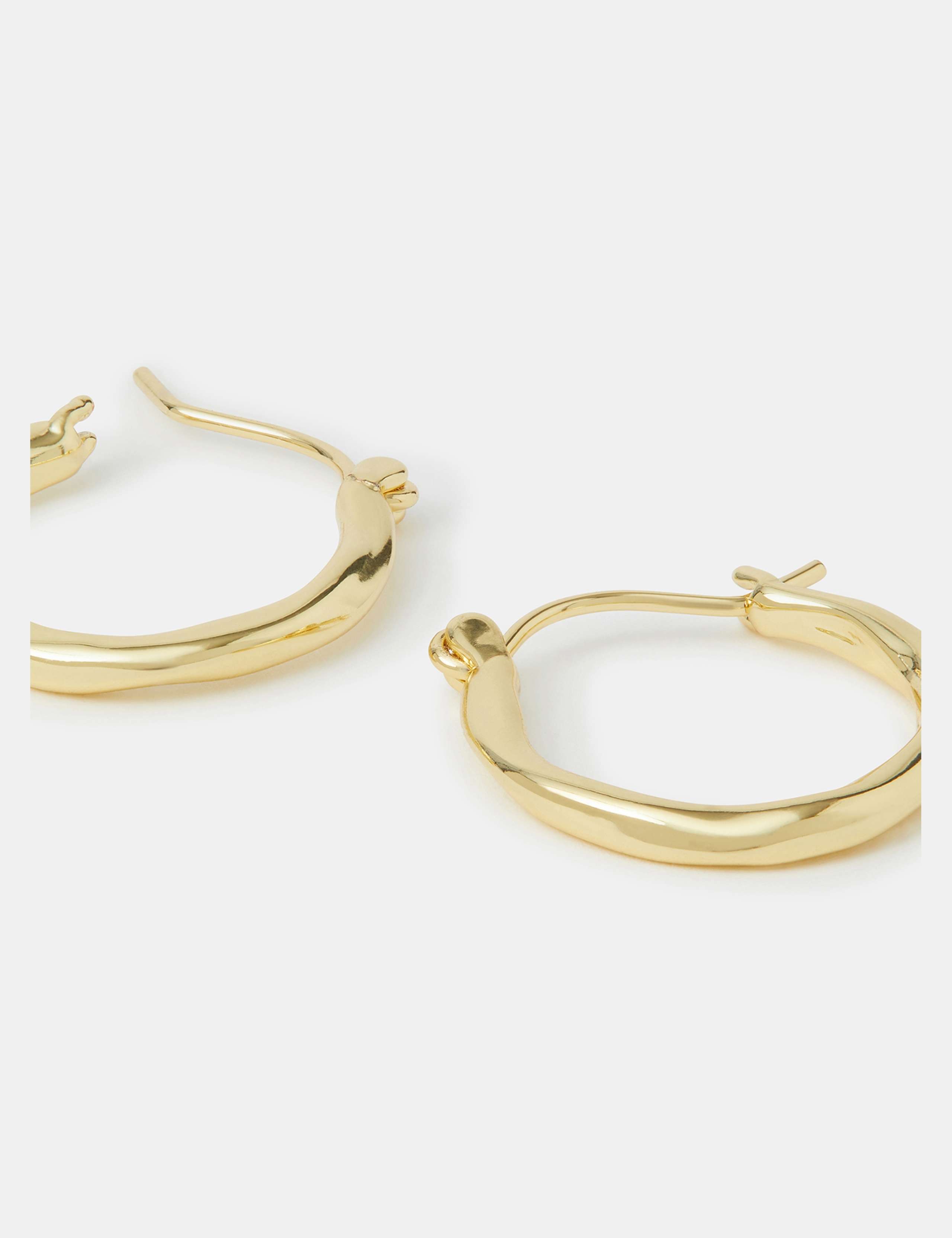 14 Carat Gold Plated Small Hoop Earrings 2 of 2