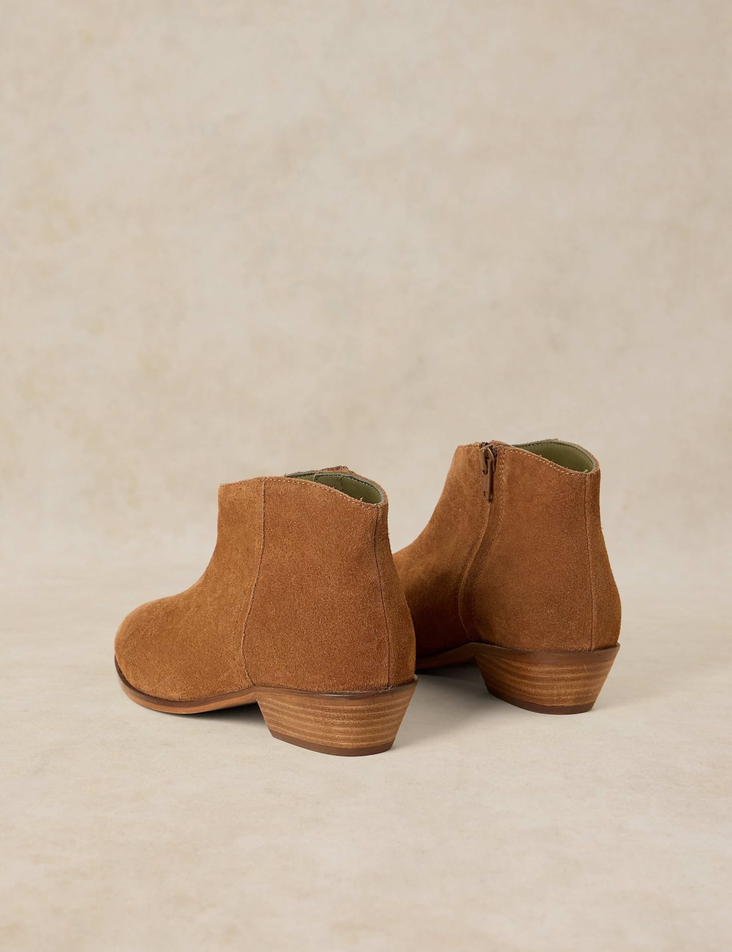 Wide Fit Suede Block Heel Ankle Boots 3 of 4