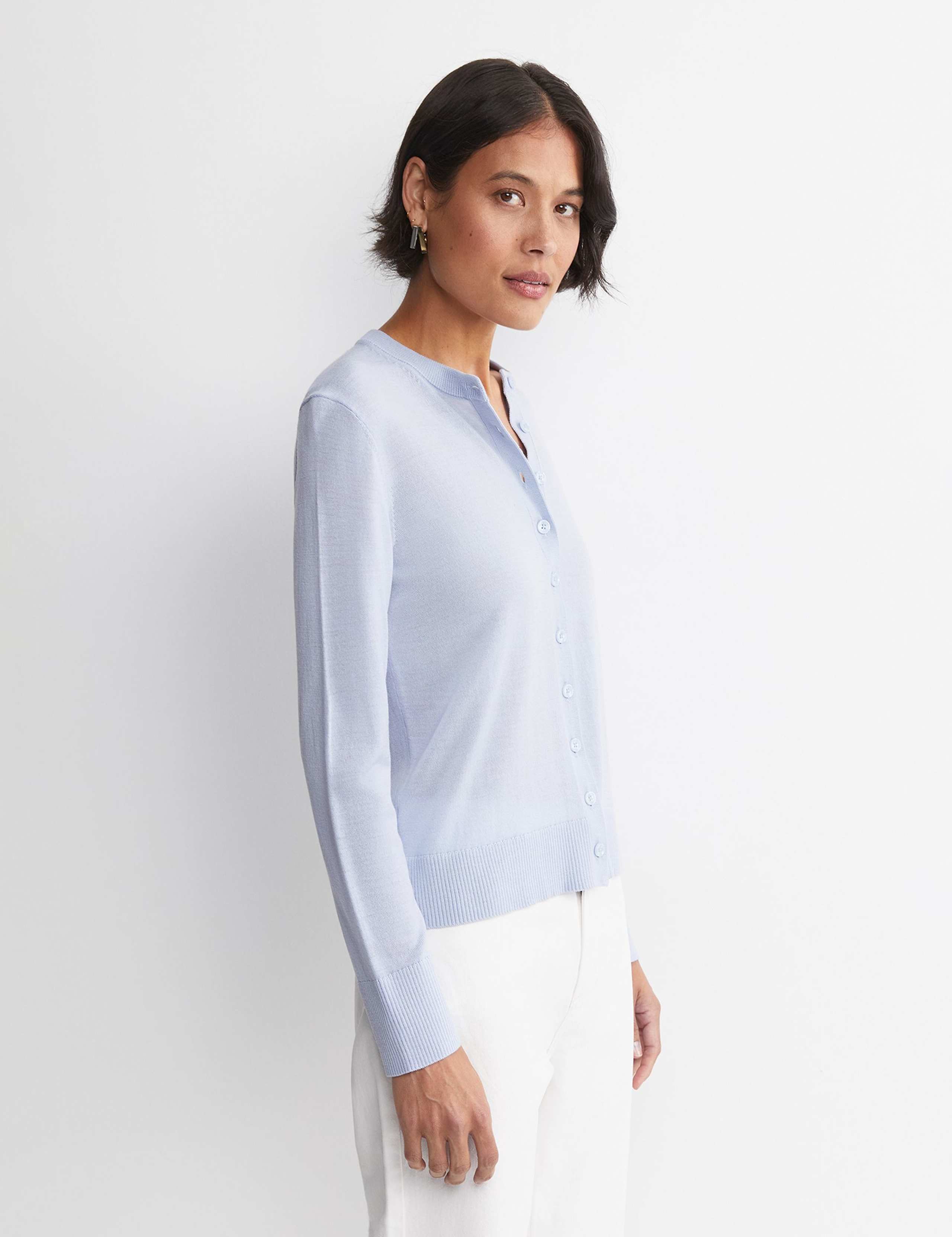 Pure Wool Button Front Cardigan 3 of 5