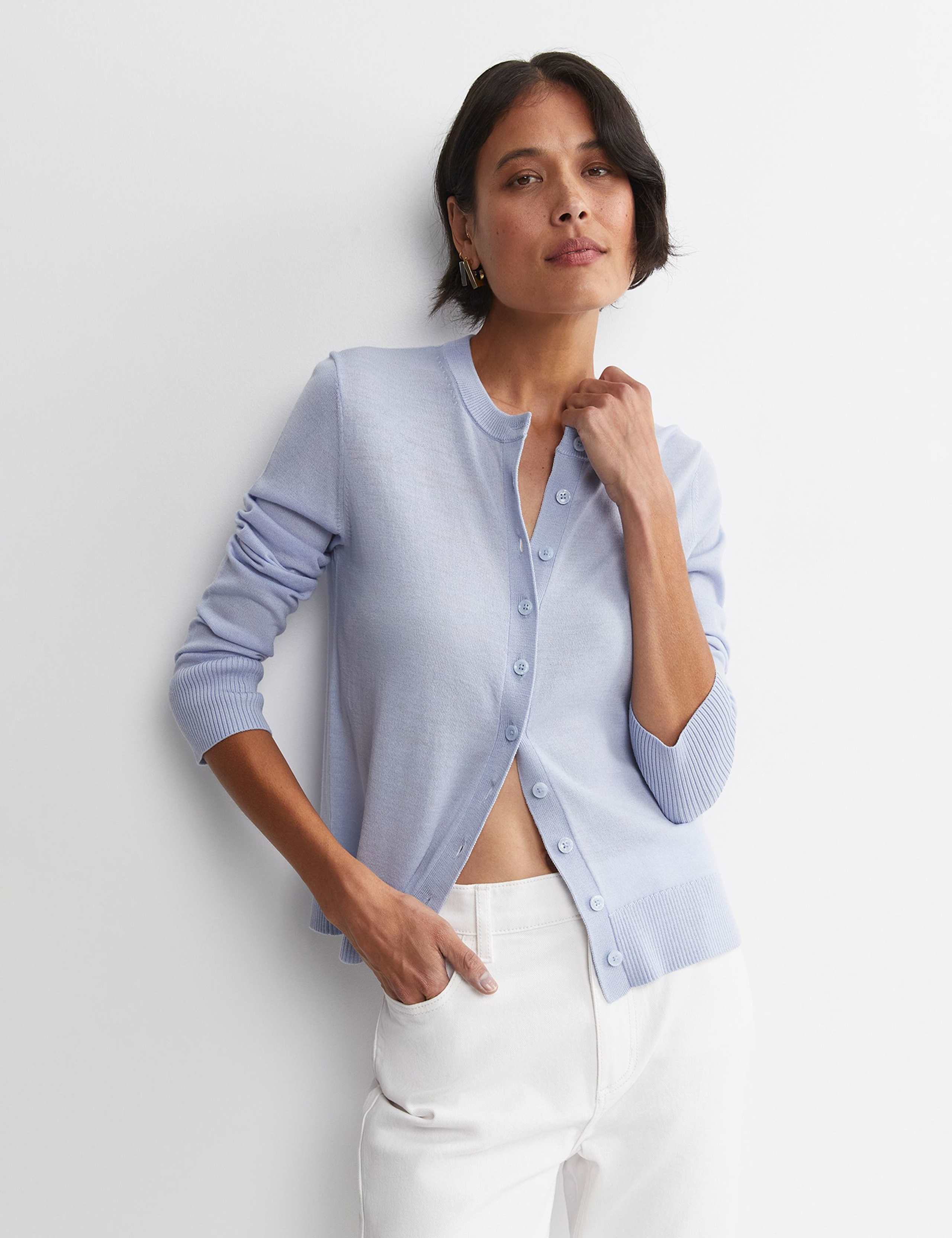 Pure Wool Button Front Cardigan 5 of 5