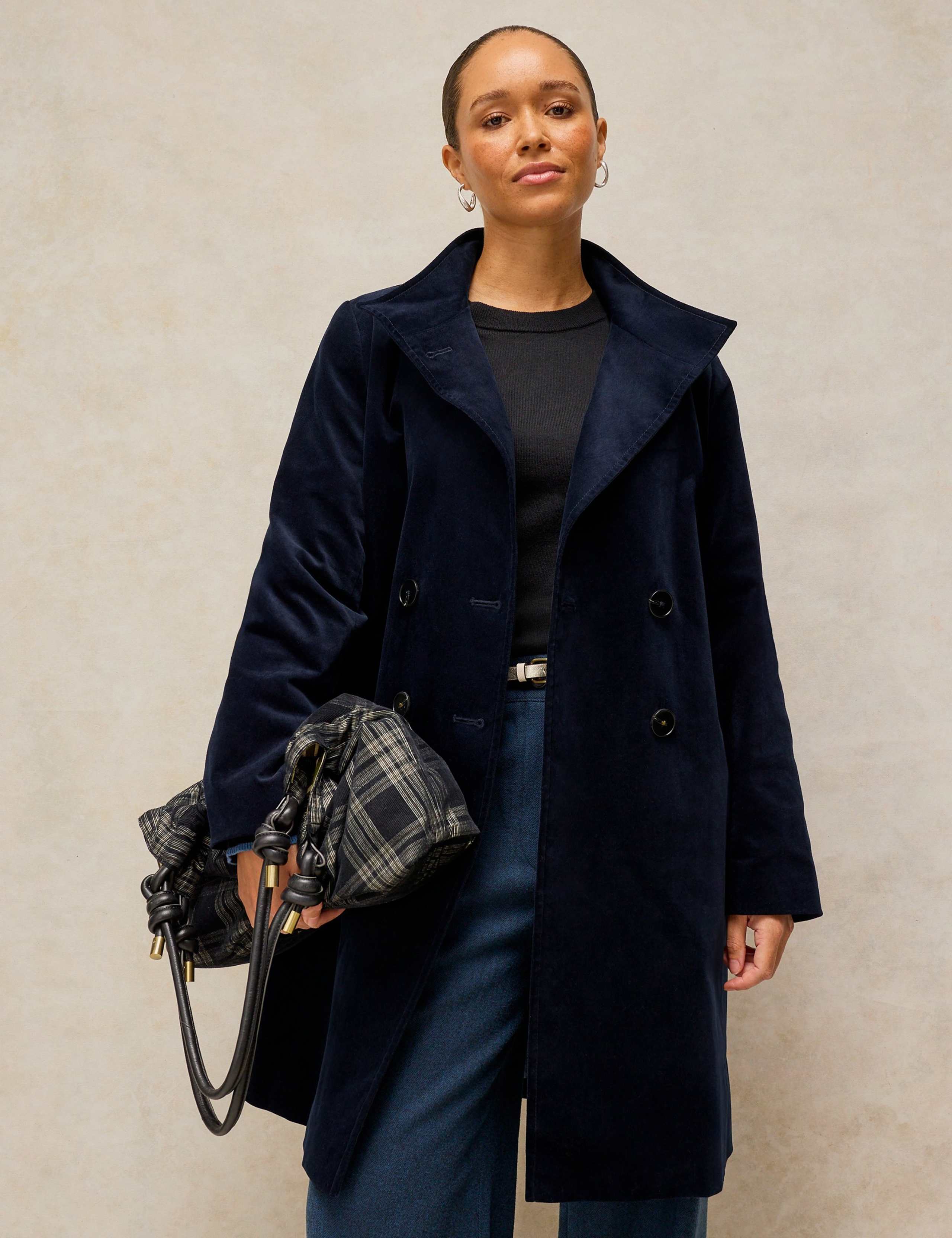 Cotton Rich Funnel Neck Longline Coat 1 of 6