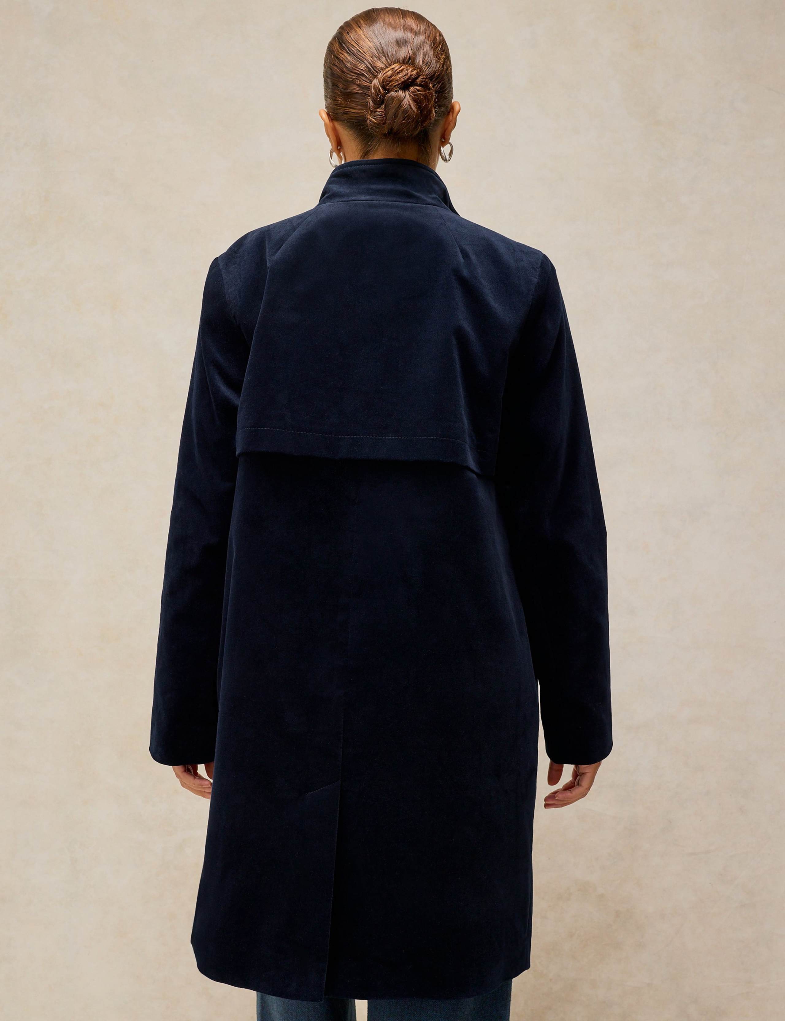 Cotton Rich Funnel Neck Longline Coat 3 of 6