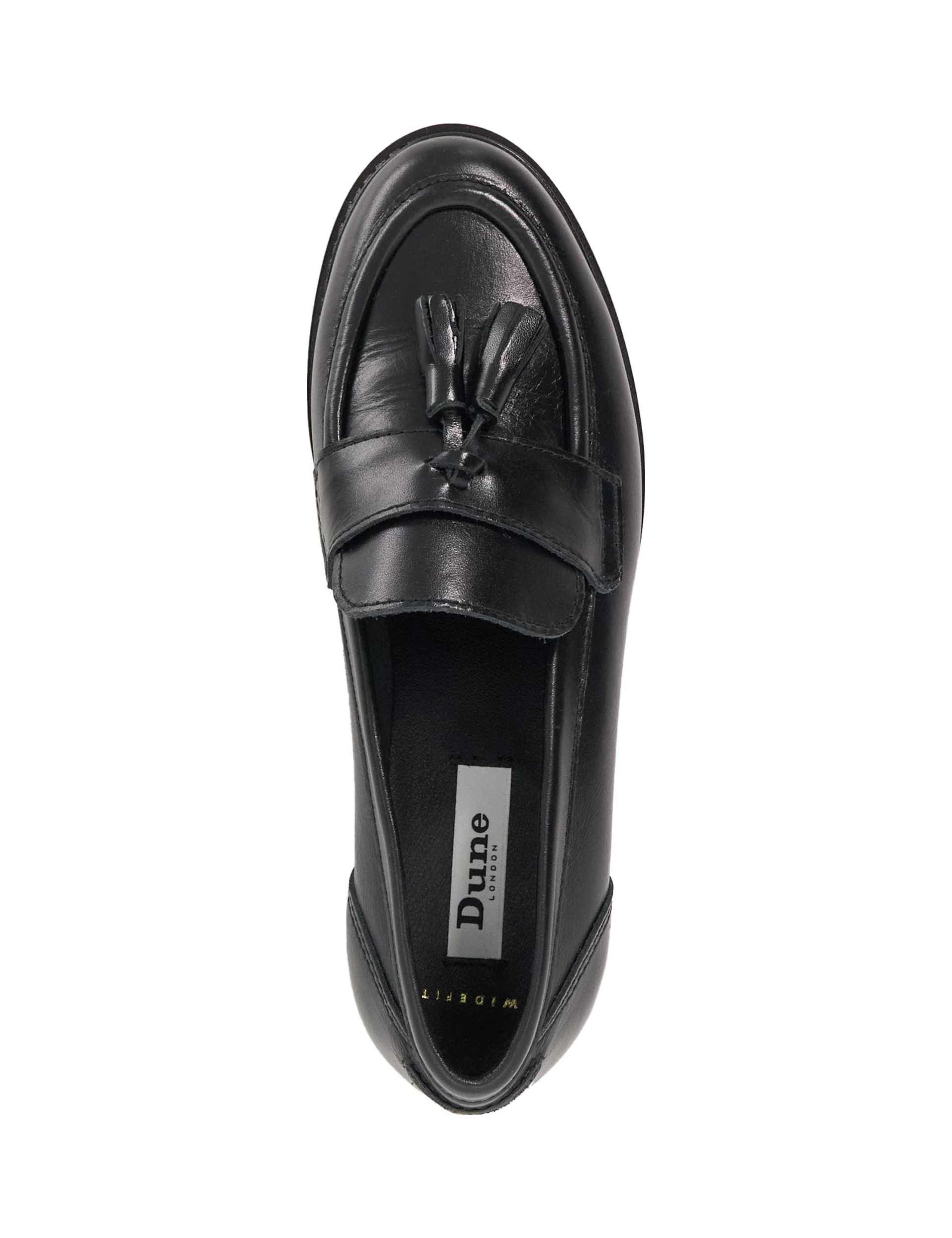 Wide Fit Leather Tassel Flat Loafers 3 of 5