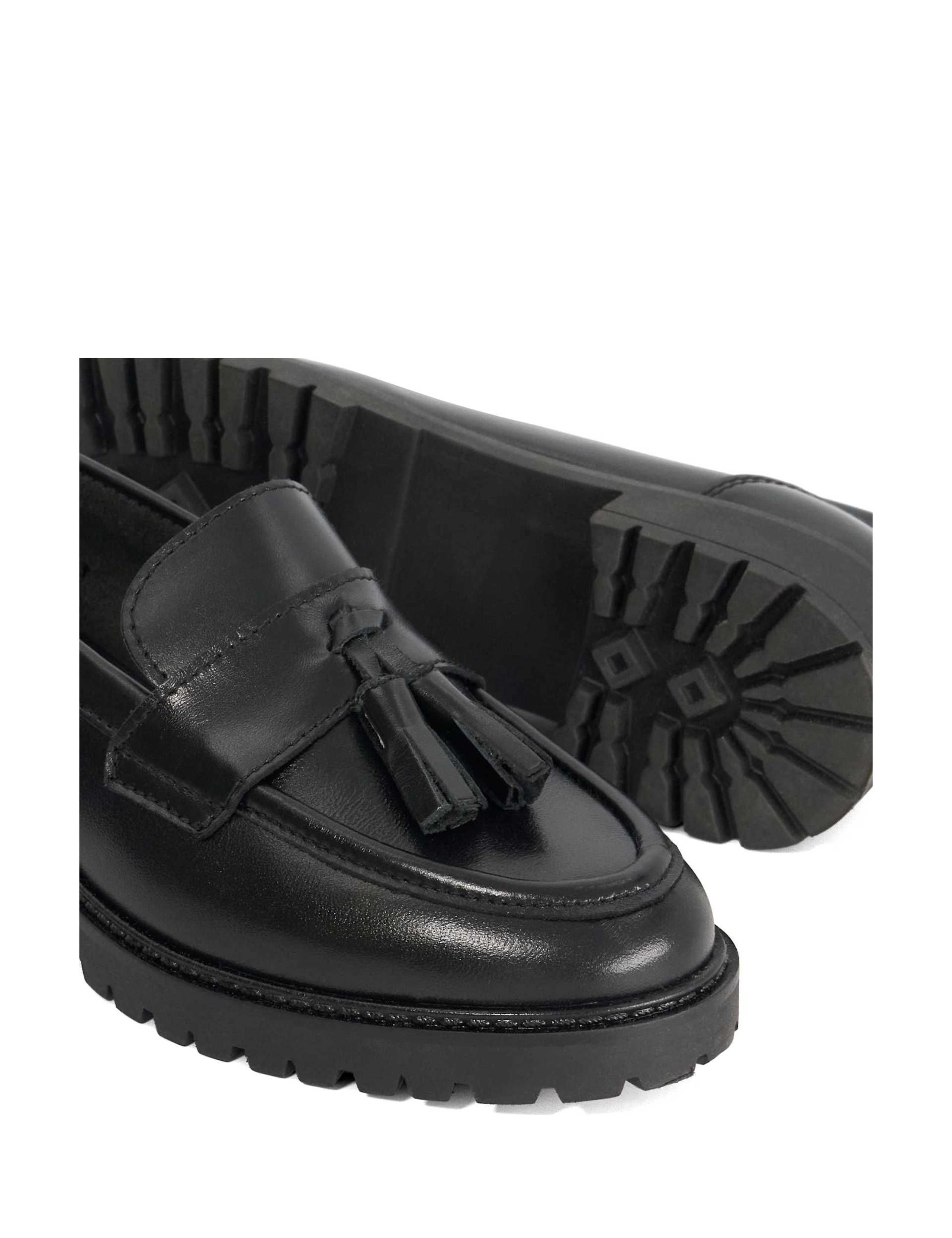 Wide Fit Leather Tassel Flat Loafers 5 of 5