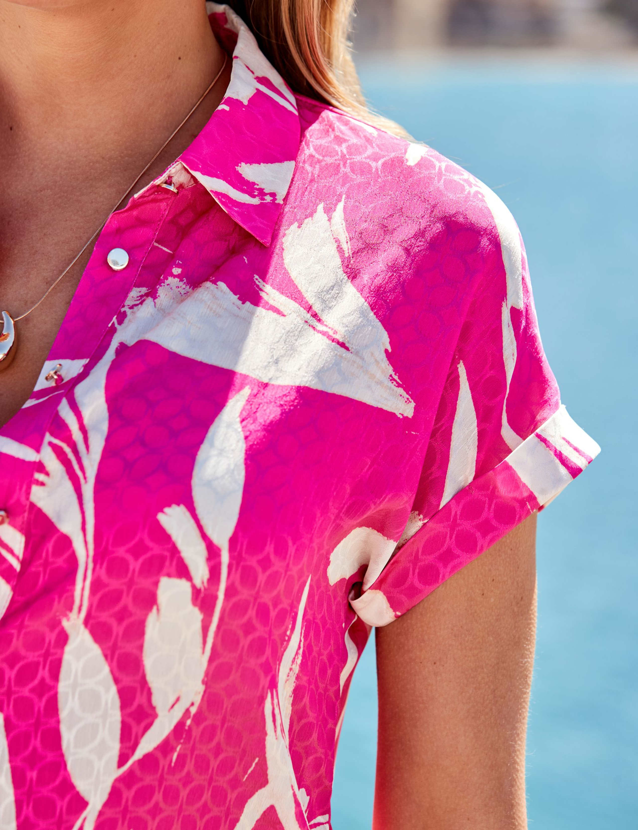 Floral Print Jacquard Relaxed Shirt 6 of 6