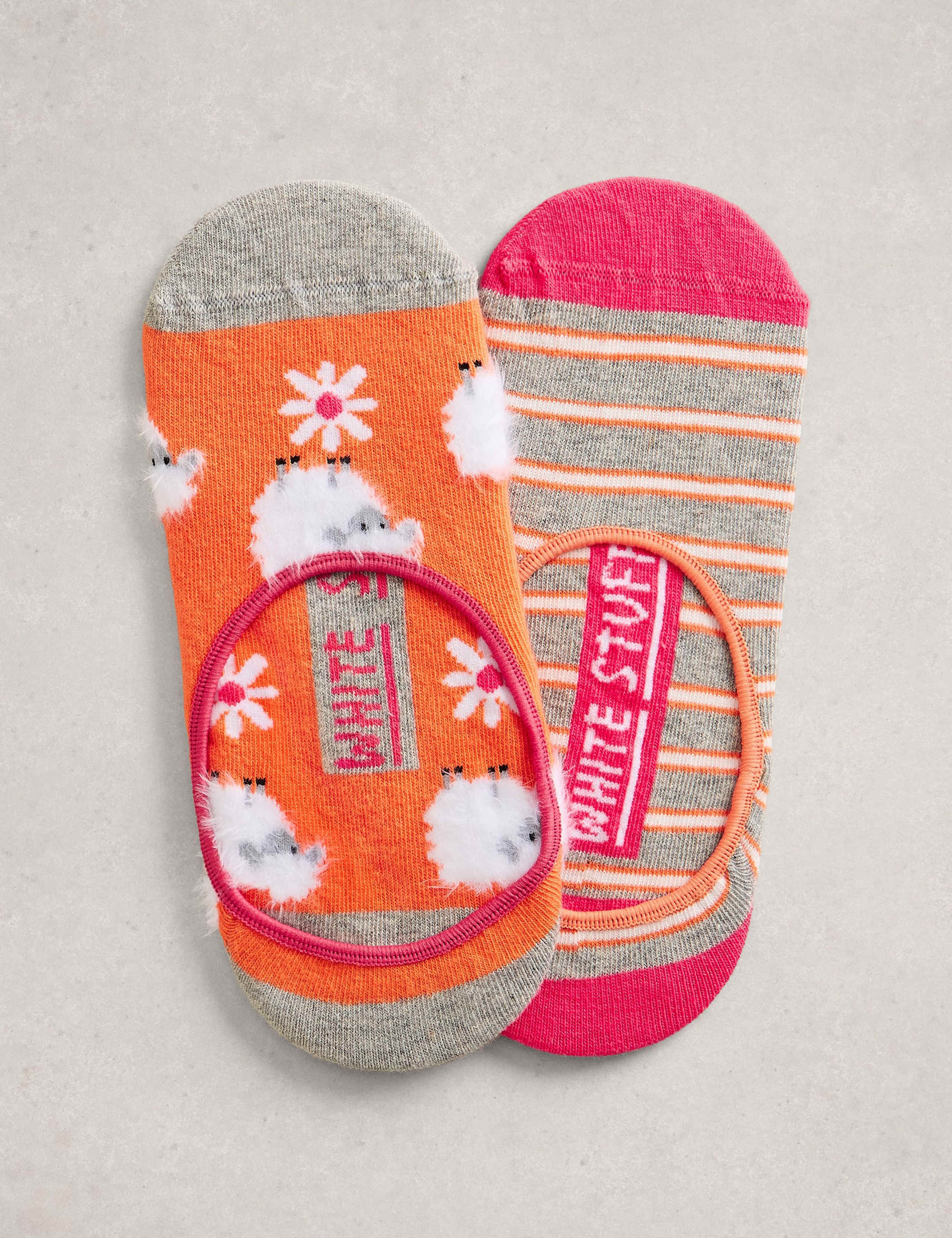 2 Pack Cotton Rich Patterned Footsies 1 of 2