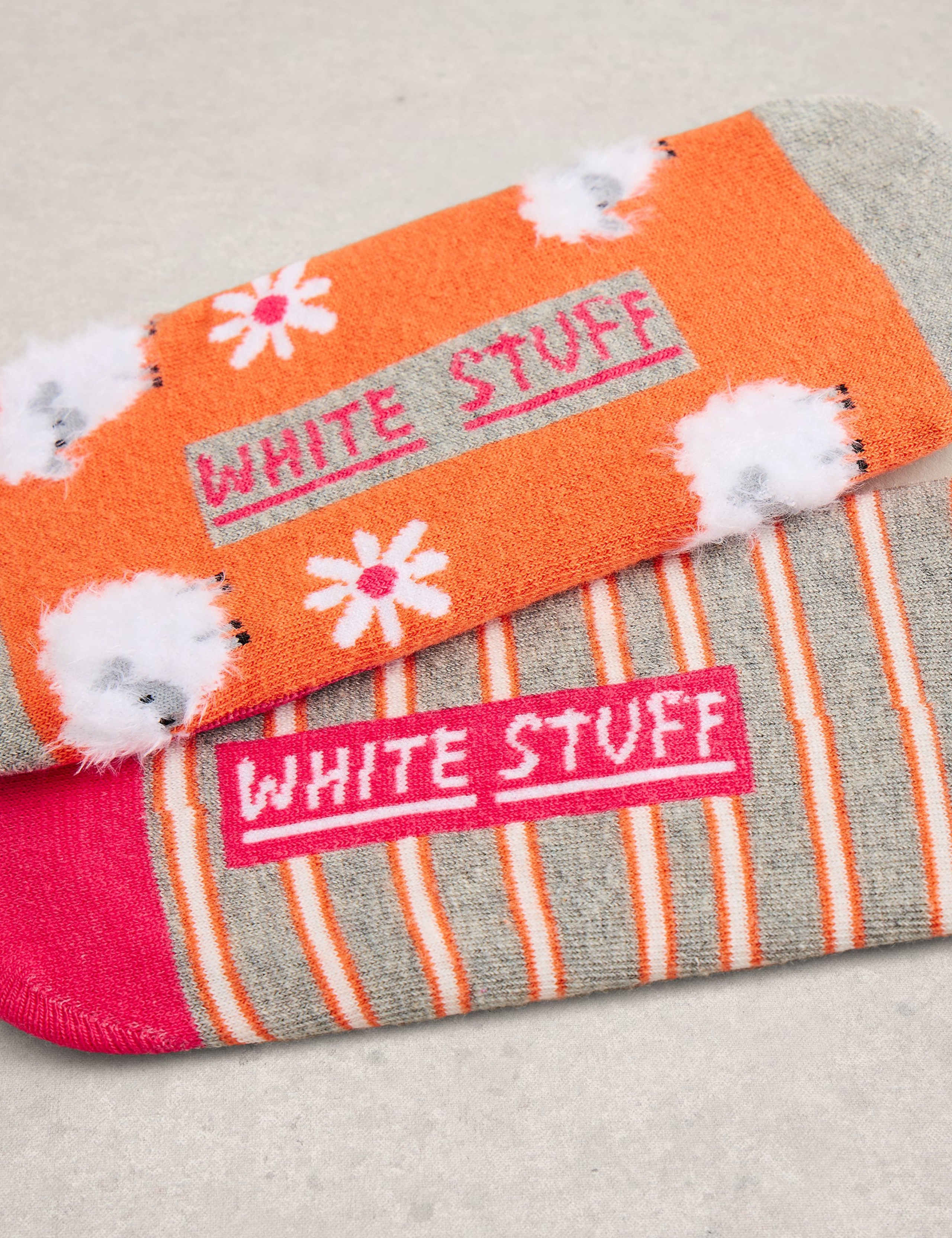 2 Pack Cotton Rich Patterned Footsies 2 of 2