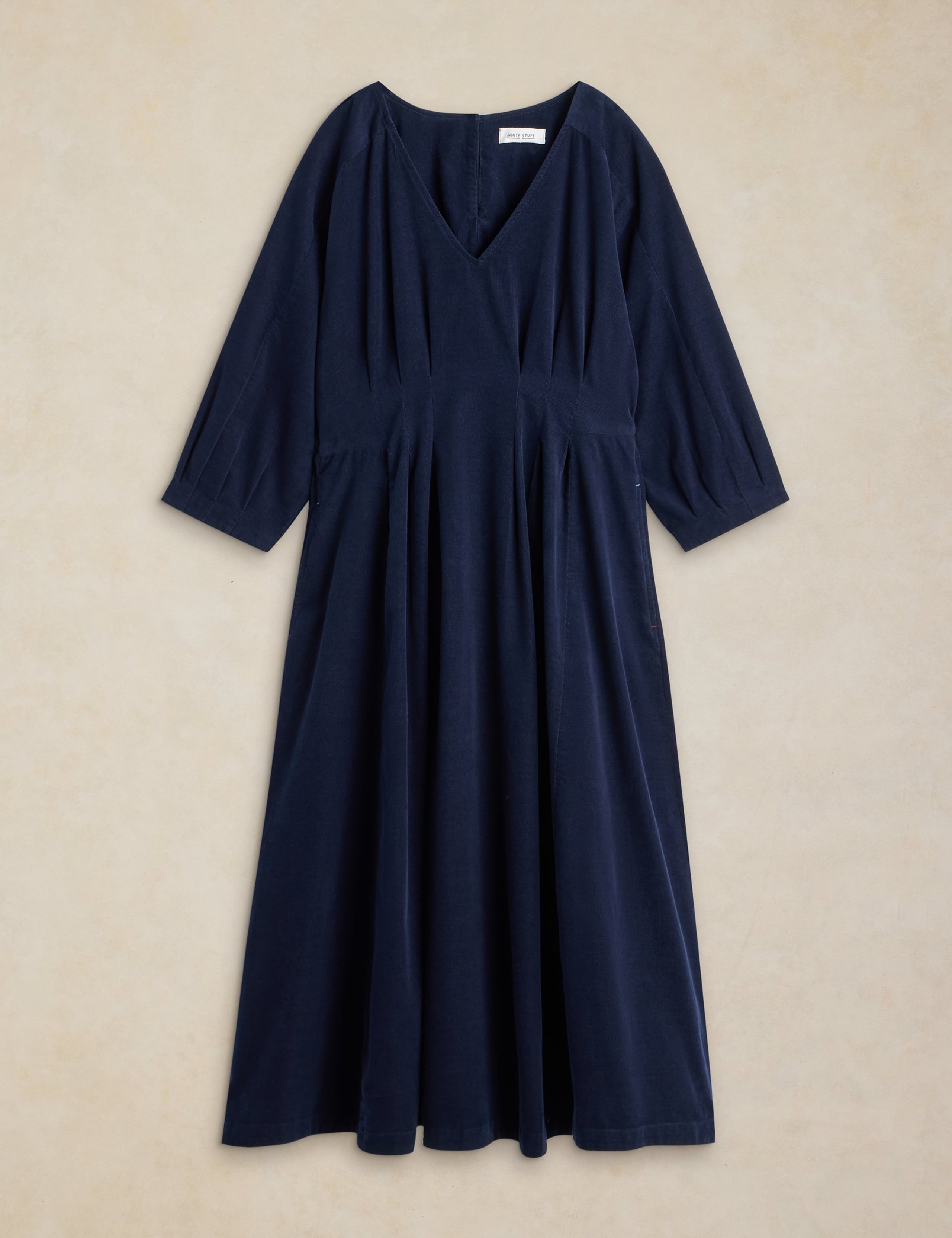 Cord V Neck Maxi Tea Dress 2 of 6