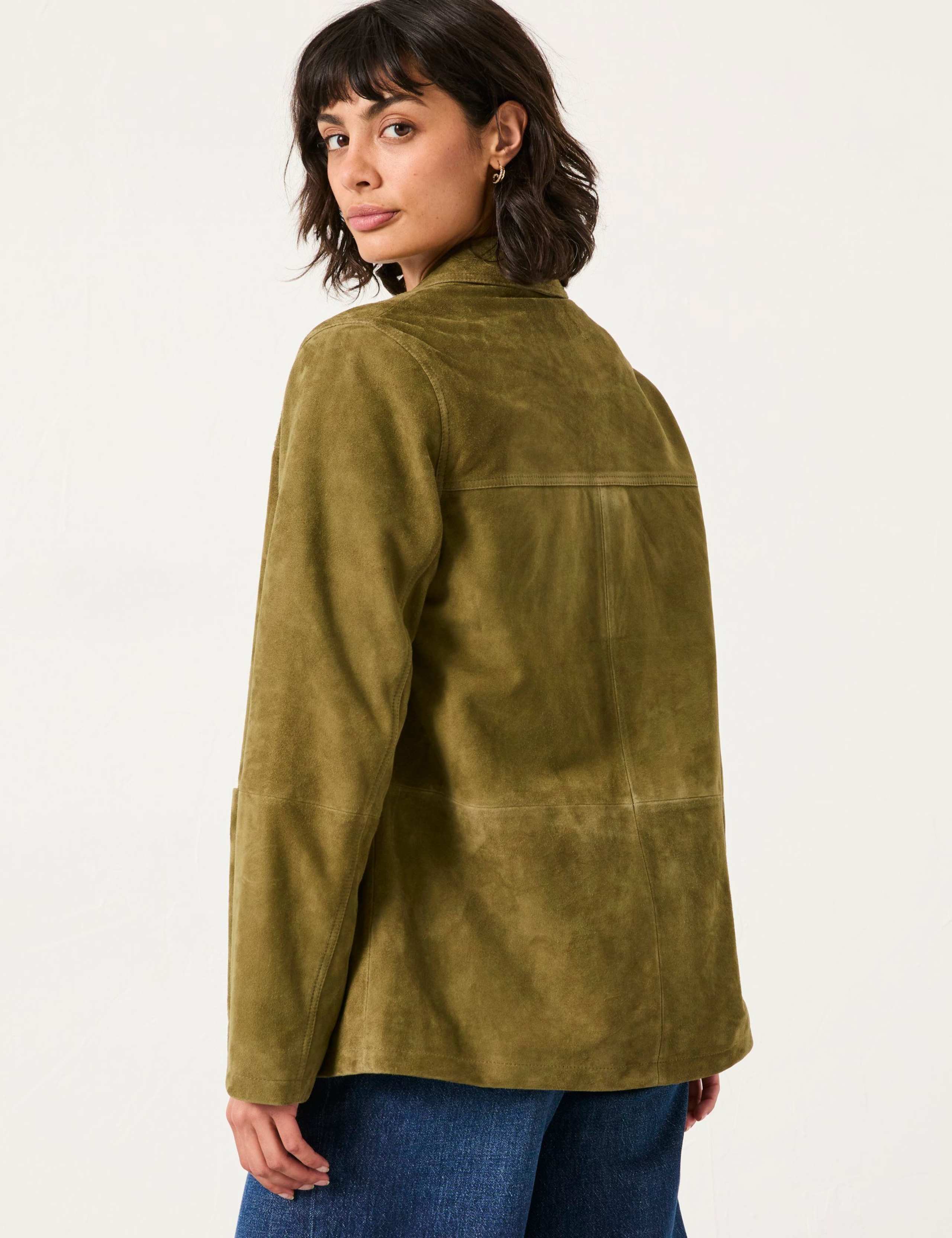 Suede Collared Jacket 5 of 6